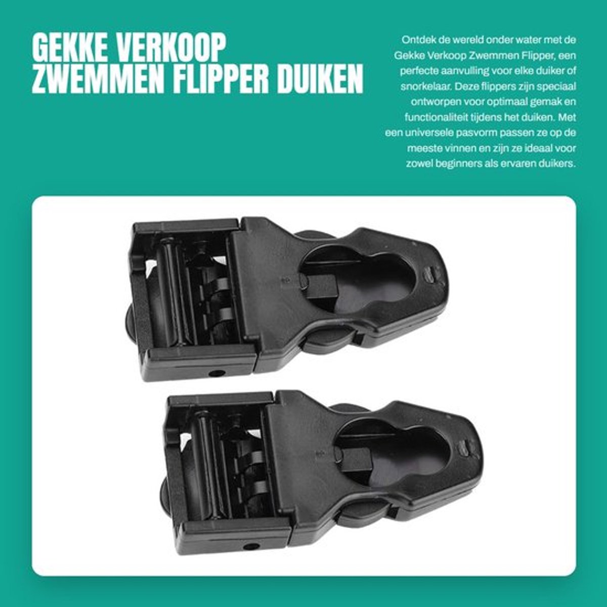 Duikvin Vervanging Vinriemgespen - Duikflipper - Snelsluiting - Lichtgewicht - Duurzaam - Universele Pasvorm - Vinnen