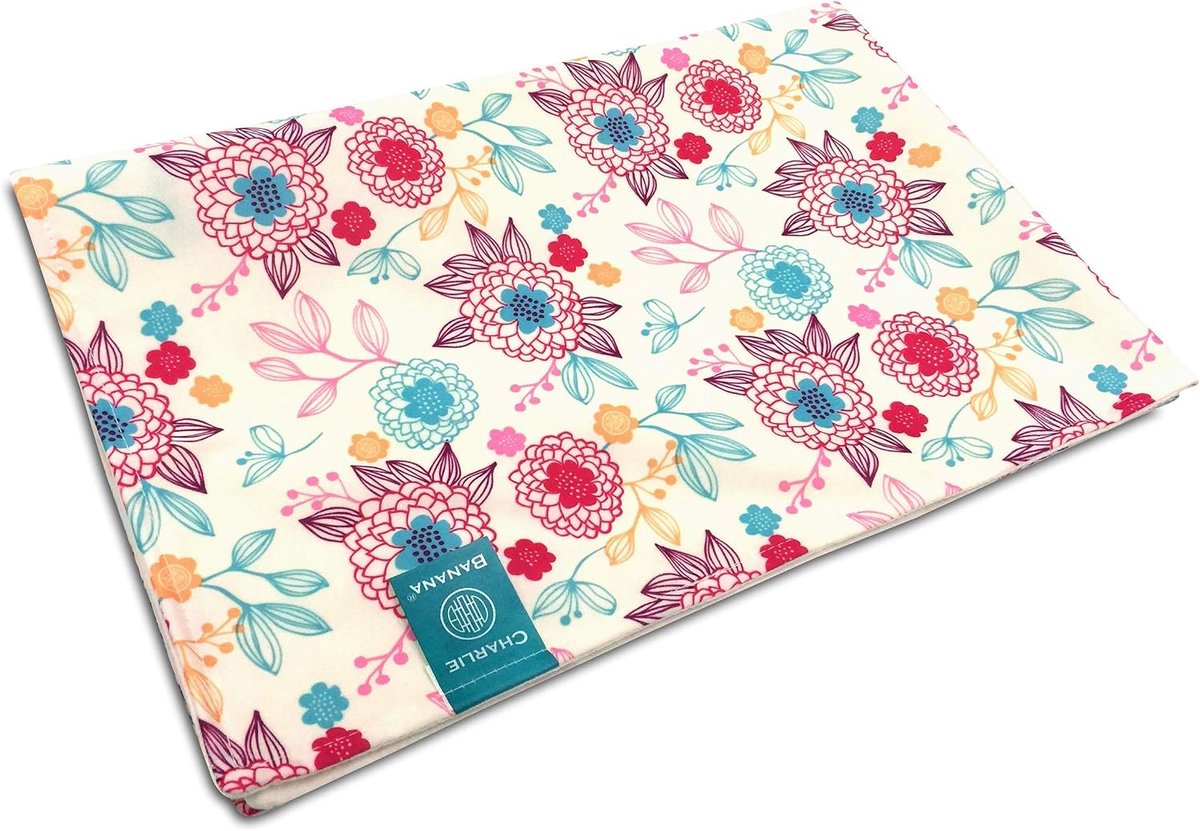 Verschoonmatje - organisch katoen - Peony Blossom - ideaal voor onderweg - ShopVlot