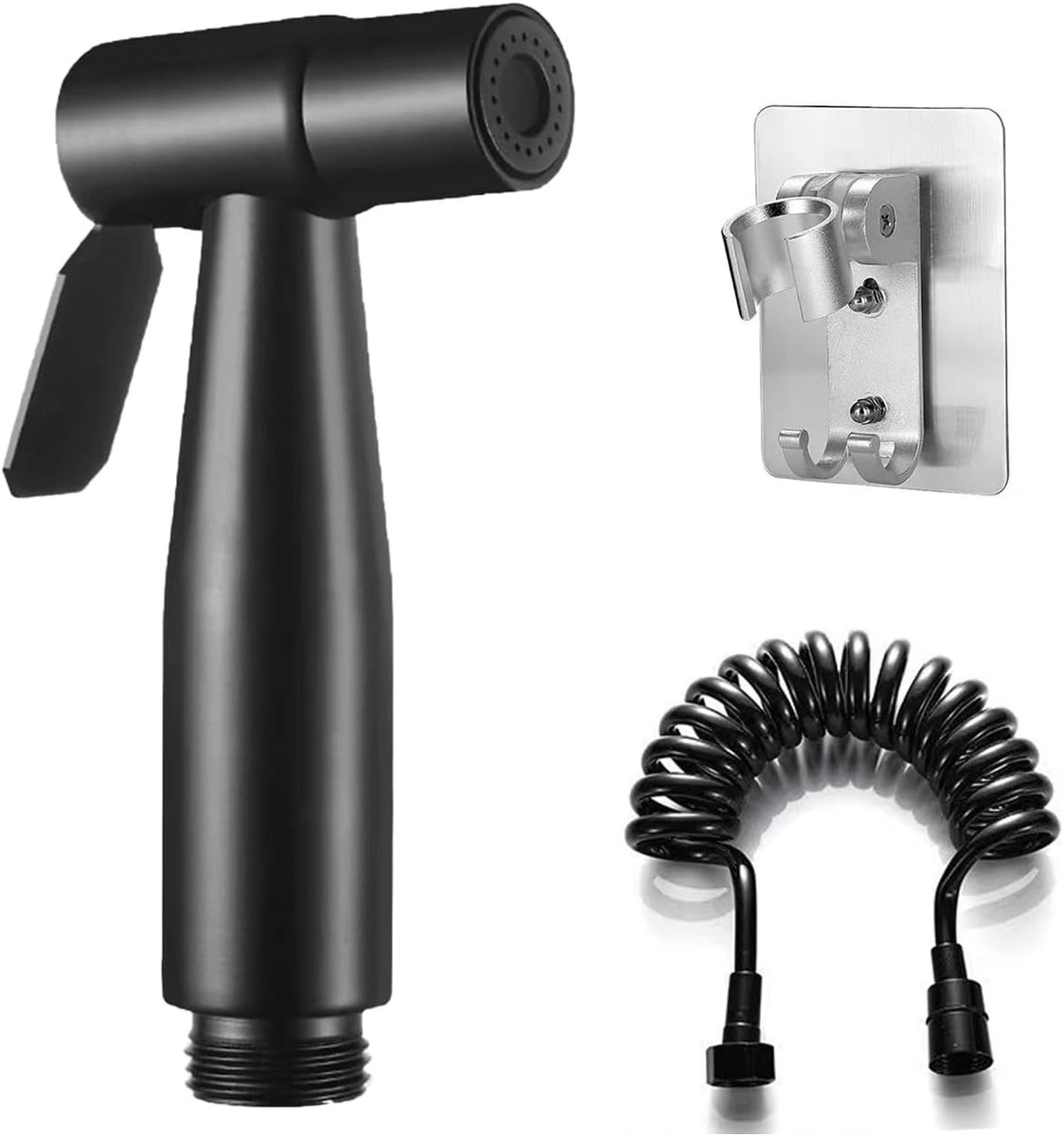 Bidetkraan met handdouche - RVS zwart - Waterdrukregulator - Ideaal voor toiletreiniging - ShopVlot