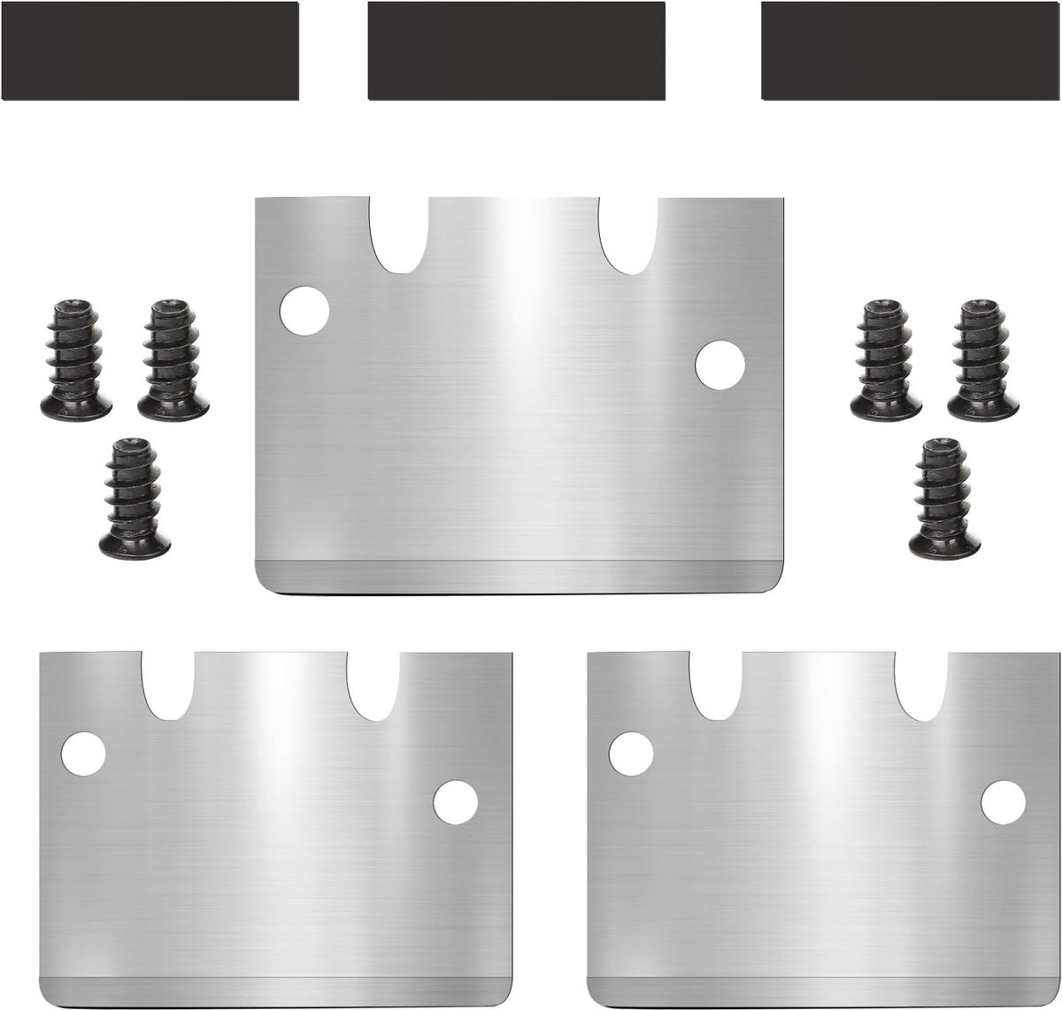 3D printer schraper set - 3D printer accessoires - inclusief 3 schraperbladen en 8 schroeven - eenvoudig installeren - ShopVlot