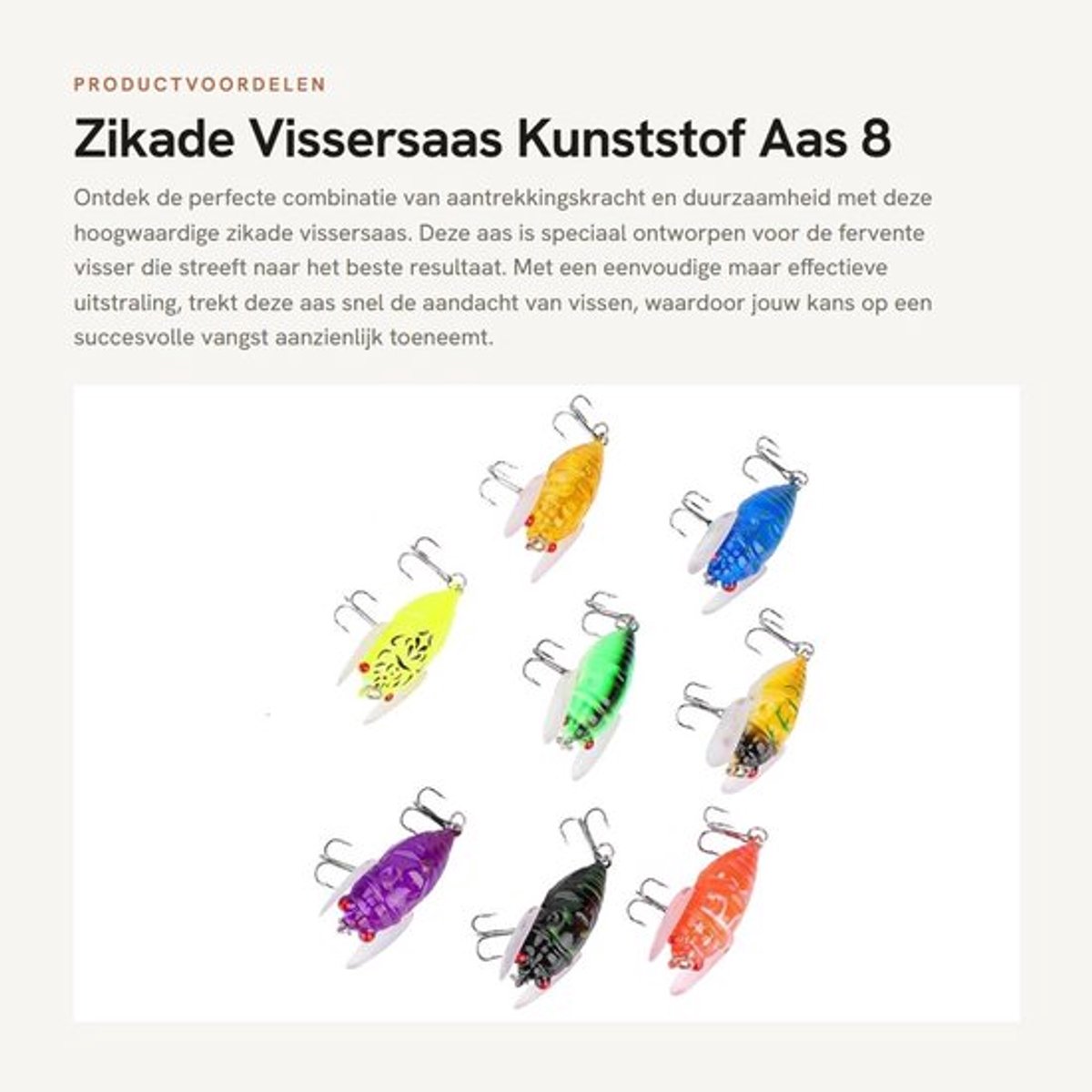Vishaak 5cm/6g - Kunstaas - Vissaas - Vissaasjes - Visaccessoires - Hoogwaardig kunststof - Visaas