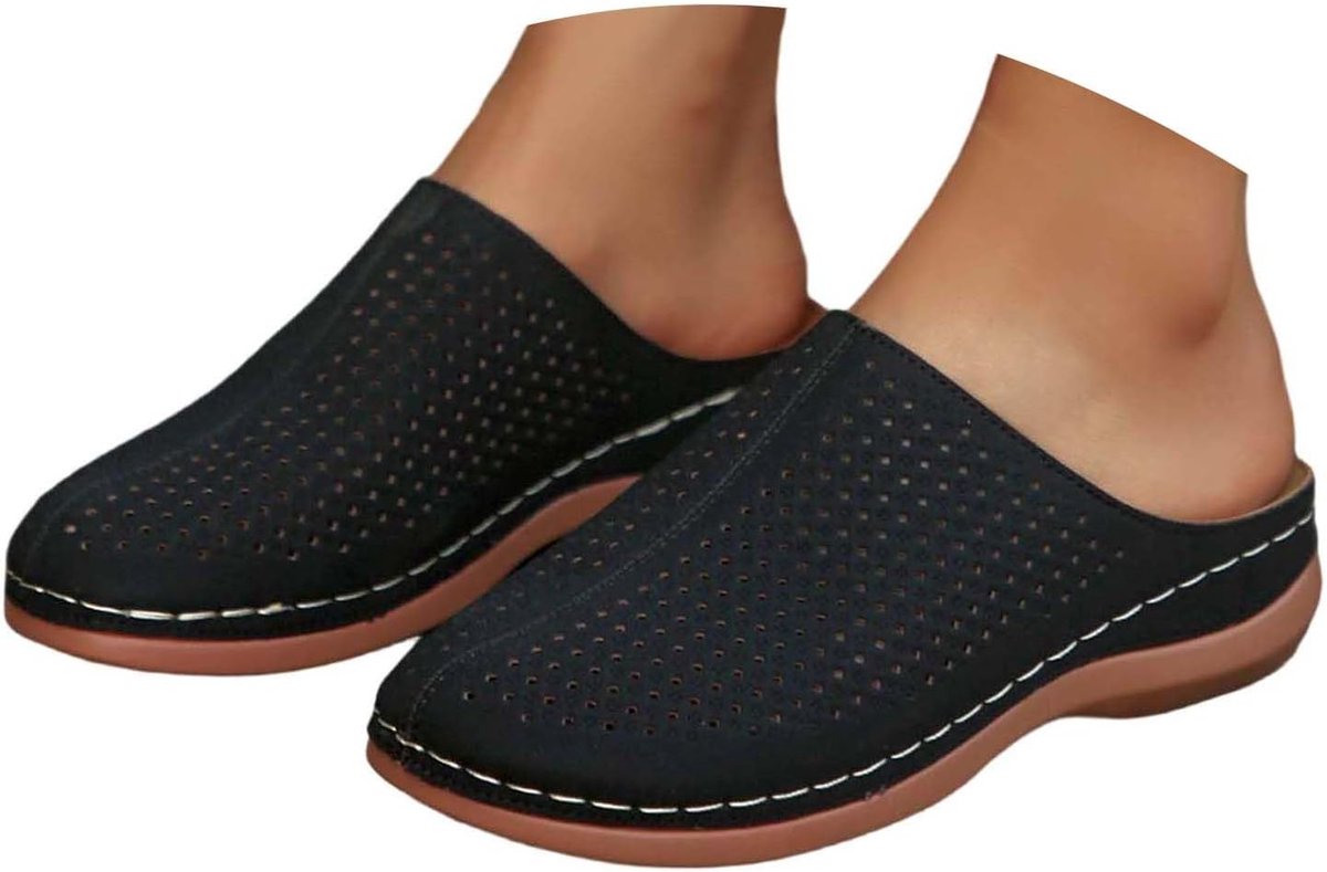 Plateausandalen dames - comfortabele brede pasvorm - opengewerkt design - ideaal voor dagelijks gebruik - ShopVlot