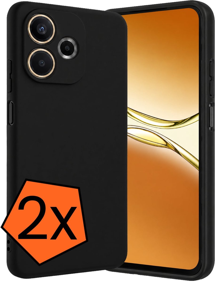 Hoes - 2 Stuks - Geschikt voor OPPO A5 Pro - Sterk & Shockproof - Case Siliconen - Back Cover - Telefoon Hoes - Zwart
