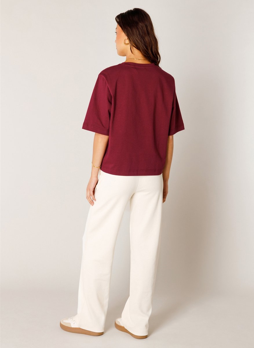 BASE LEVEL Noa Jersey Shirts - Wine Red - maat 44