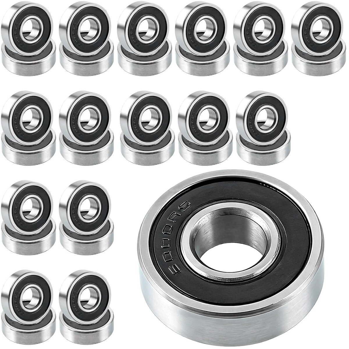 Kogellagers 6000Z set van 30 - 26 x 8 x 10 mm - metalen beschermschijven - ideaal voor skateboards - ShopVlot