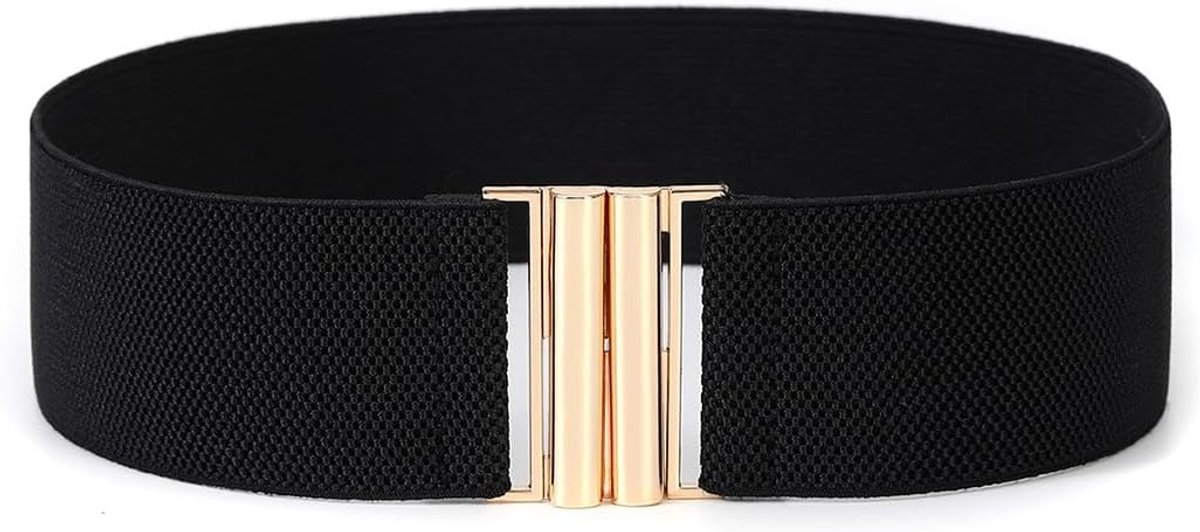 Women's belt, a wide elastic waistband for women in retro style, fashionable, wide elastic waistband with buckle - ShopVlot