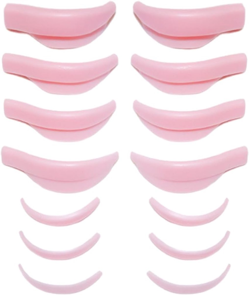 Lash Curlers 7 Pairs Soft Silicone Eyelash Curler Pads Eyelash Lifting Pads Makeup Accessories Makeup Tools (Pink) - ShopVlot
