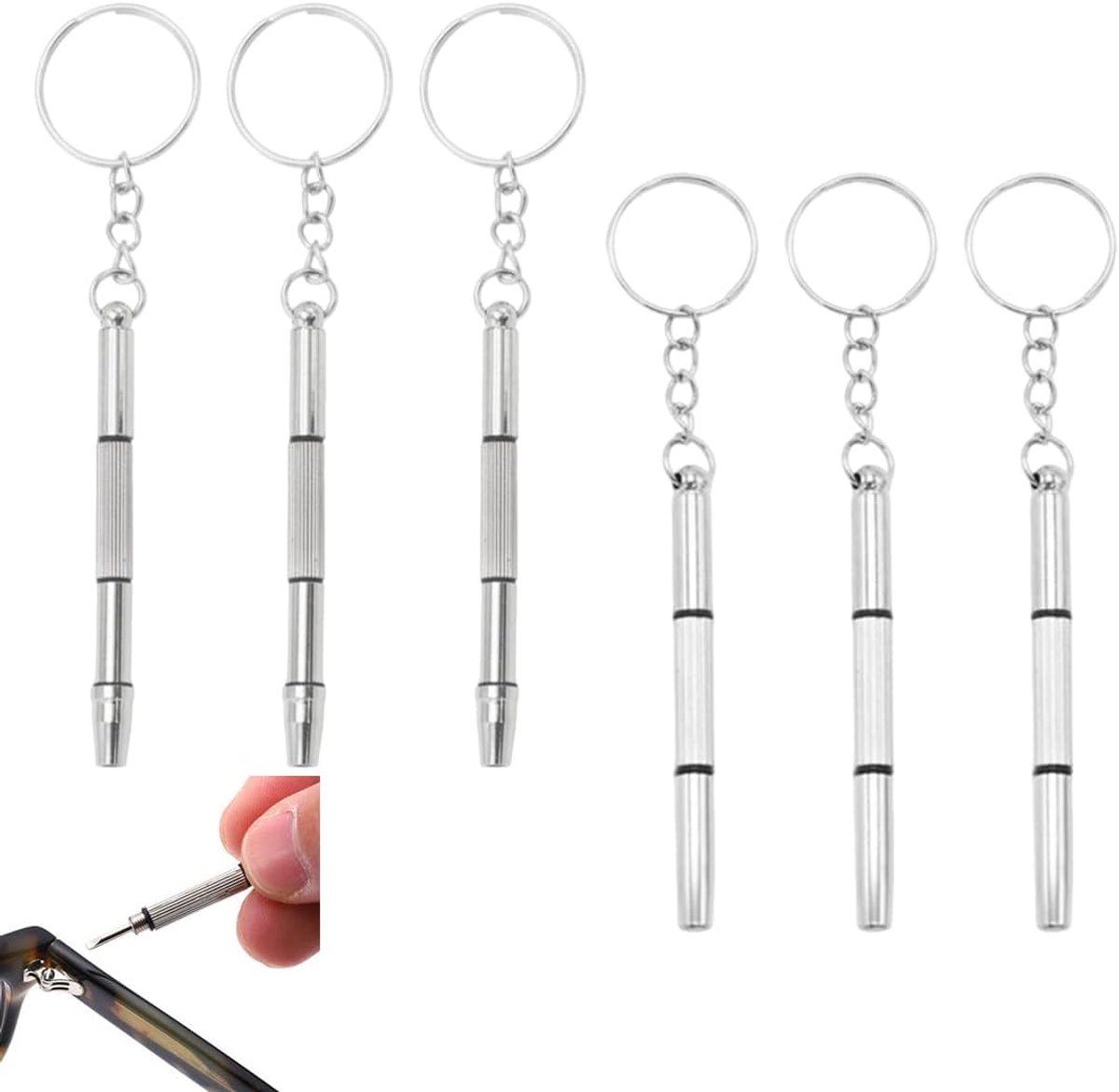 Screwdriver Sets, 6-Piece Glasses Screwdriver Set, 3-in-1 Glasses Screwdriver, Mini Double Screwdriver, 4-in-1 Glasses - ShopVlot