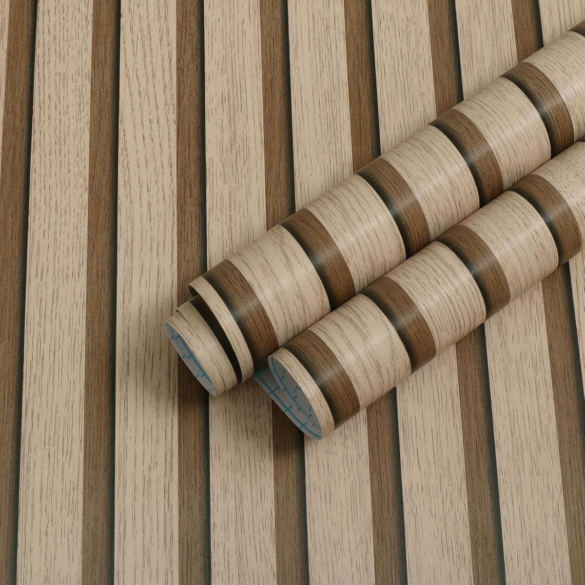 Timeet Self-adhesive wallpaper wood look brown 44 x 300 cm furniture film self-adhesive for cabinet doors - ShopVlot