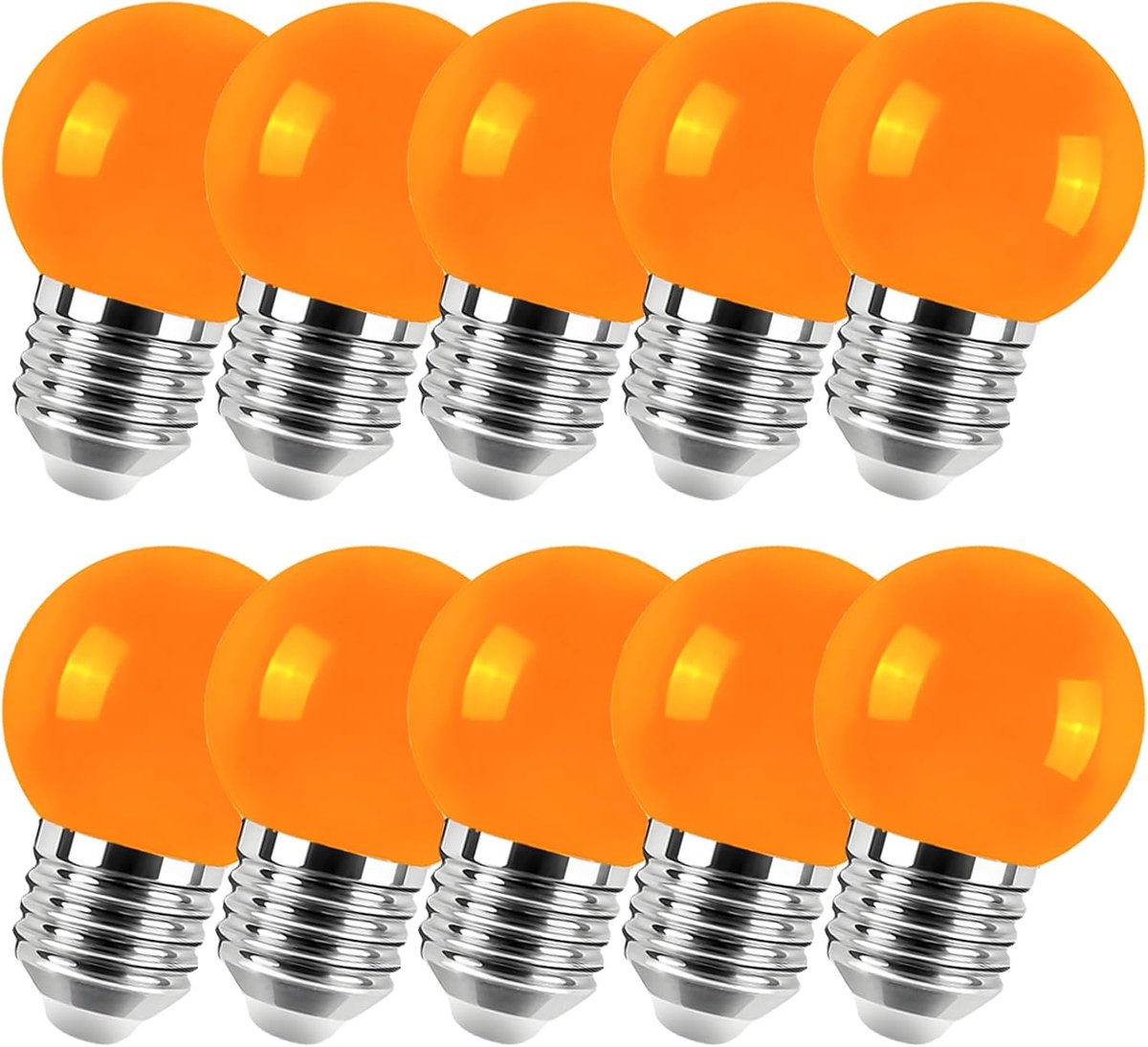 10 x Colourful LED E27 Edison Light Bulbs, 2 W Equivalent to 20 W AC 220 V-240 V for Home, Wedding, Halloween - ShopVlot
