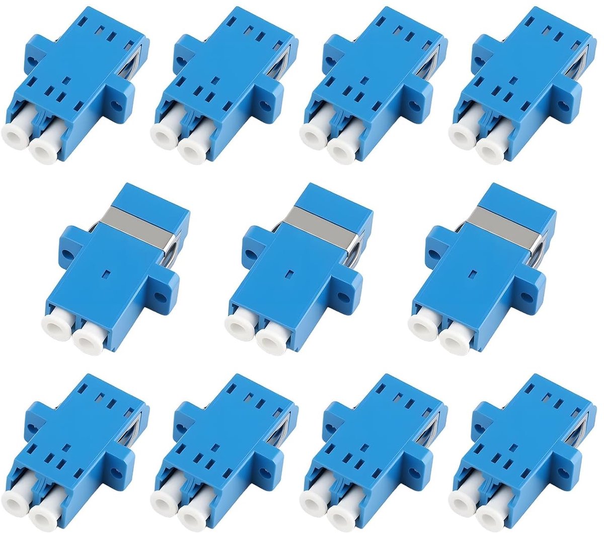 LC-LC LWL plug koppeling - duplex single-mode fiber adapter - 10 stuks - stabiele verbinding voor internettoepassingen - ShopVlot