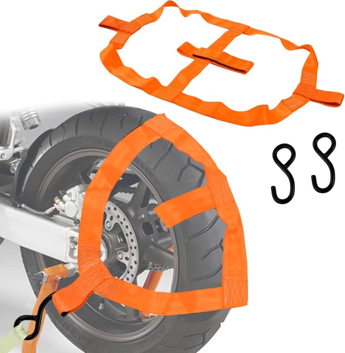 Spanbanden Motorfiets voor Transport en Beveiliging - 48mm Sjorbanden met Haken