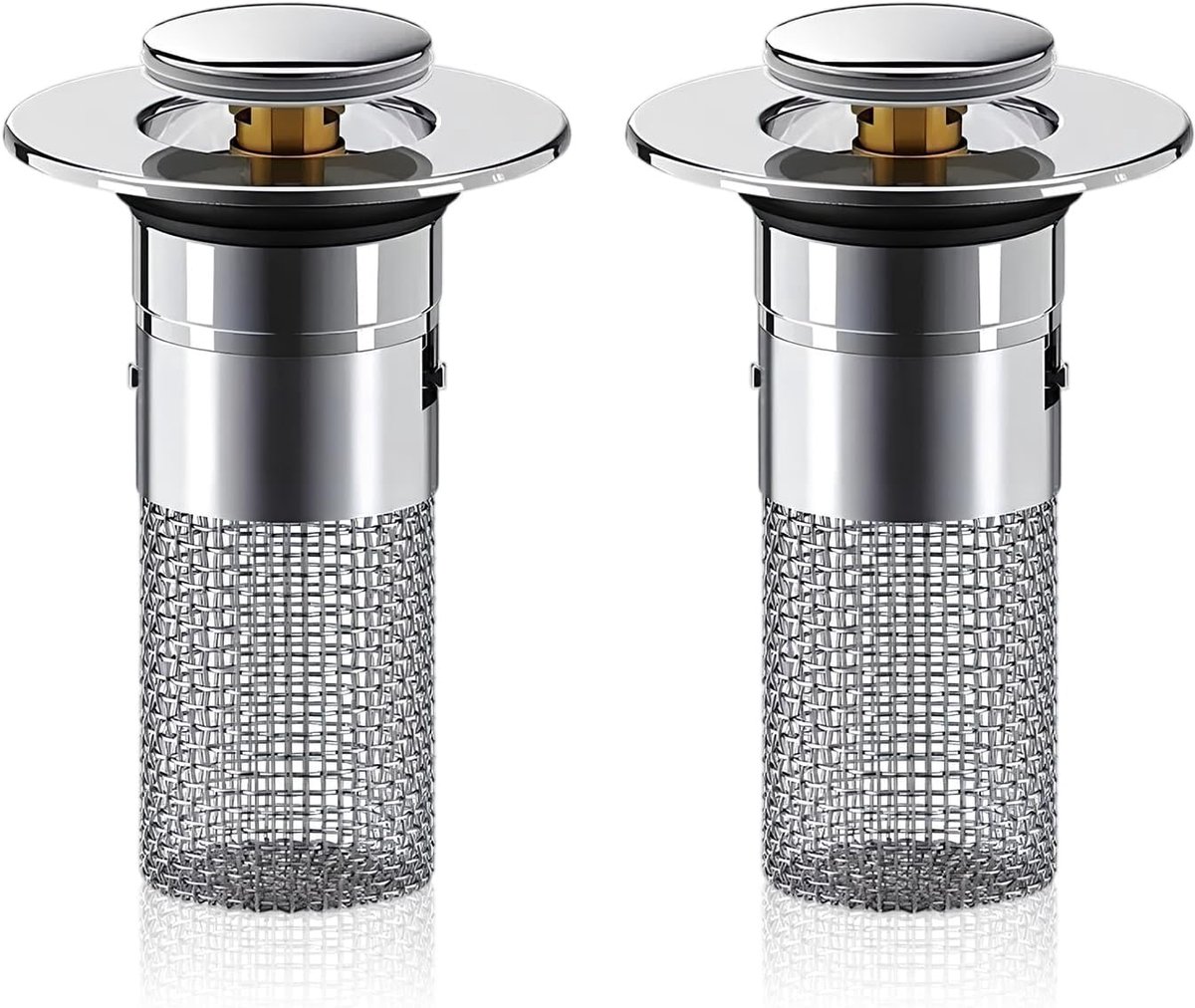 Basin Stop - 34-40mm - RVS - Pop-up afvoerplug voor badkamer en keuken - ShopVlot