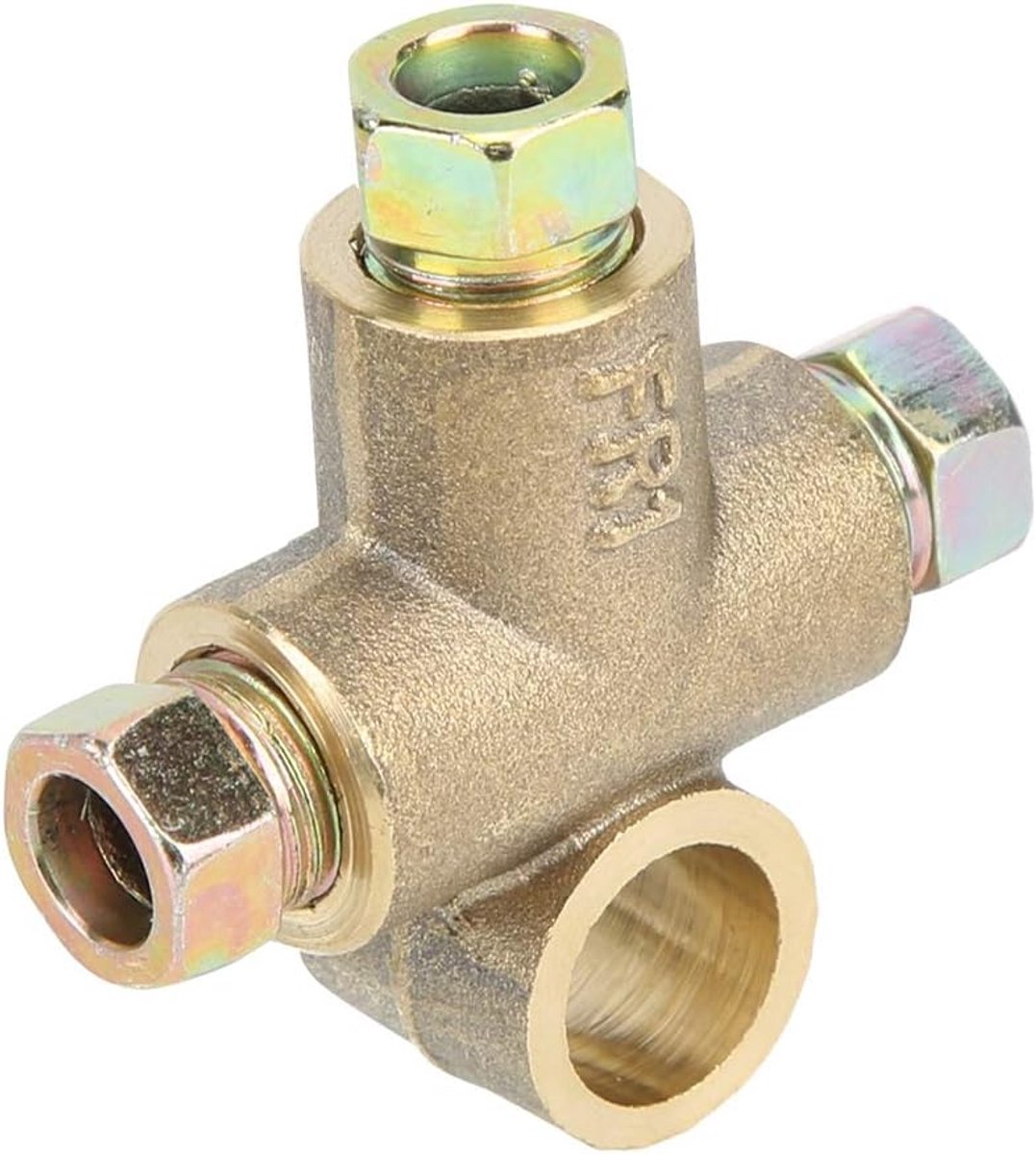 Remleiding T-connector 3-Weg - Hoogwaardige legering - Eenvoudige installatie - Voor M10 3/16 inch buis - ShopVlot