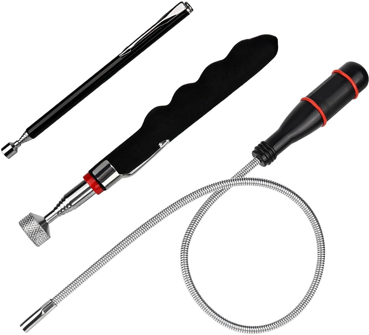 Telescopische magnetische lifter 3-delig - flexibele magneetstaaf - 1.5kg, 3kg, 5LB - ShopVlot