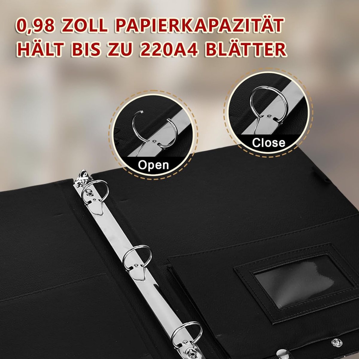 Muziekmap A4 Zangmap - Luxe PU Zwart - Waterproof - Ideaal voor bladmuziek - ShopVlot