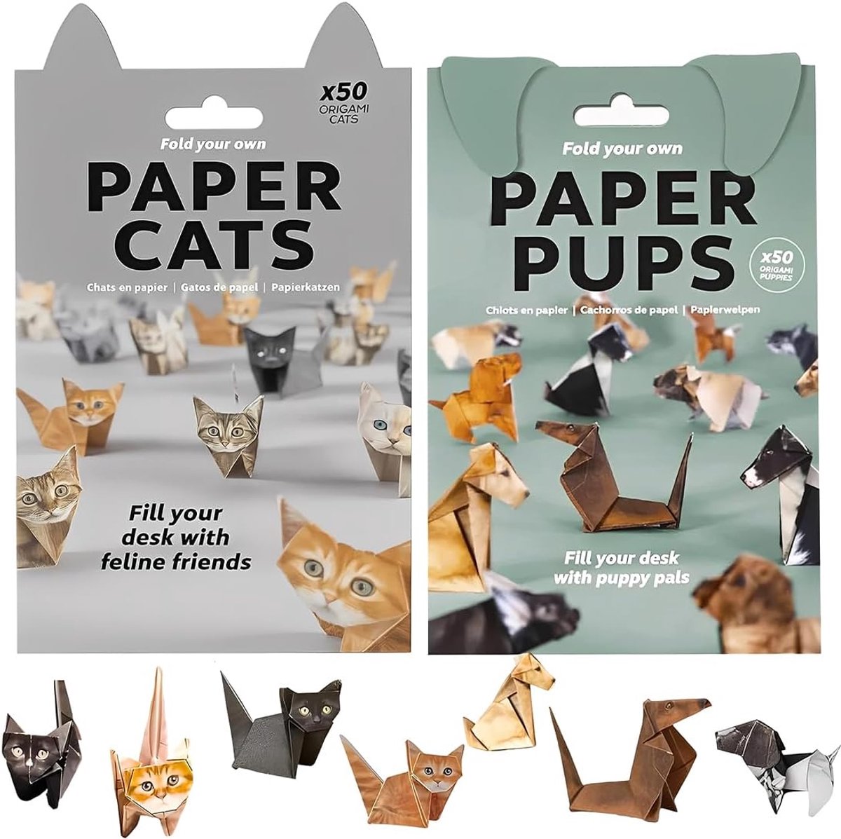 Origami Kit - Papier Vouwen - Dieren Maken - 3D Modellen - 100 Vellen - Multicolor