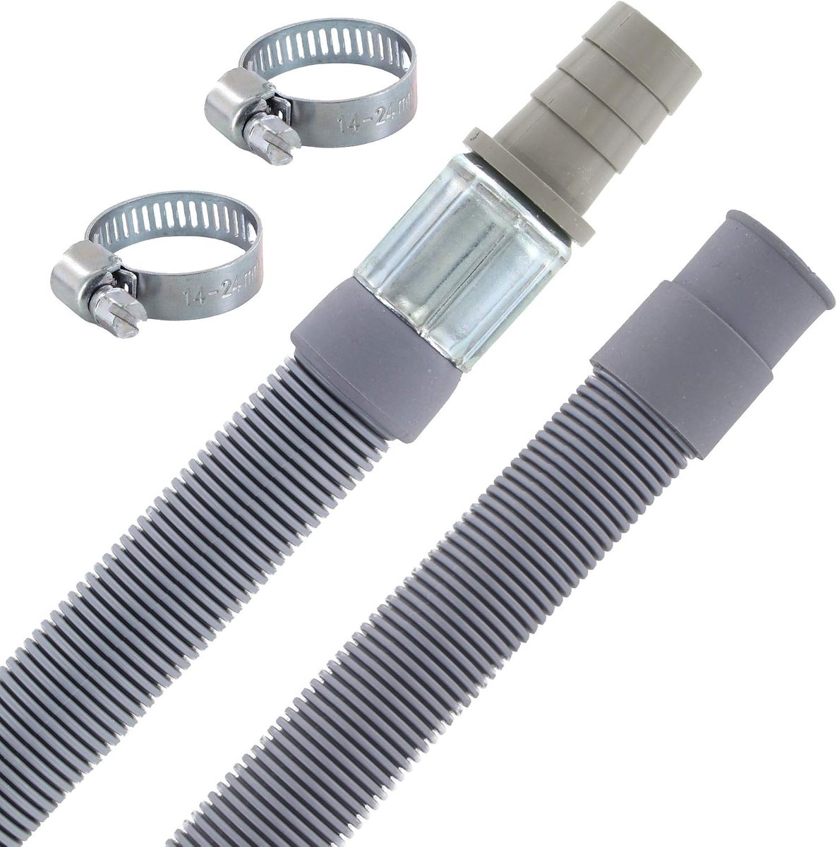 Afvoerslang verlenging 19/19-22 mm recht/conisch recht -20 ° tot +90 °C universeel voor wasmachine vaatwasser - langere afvoerslang