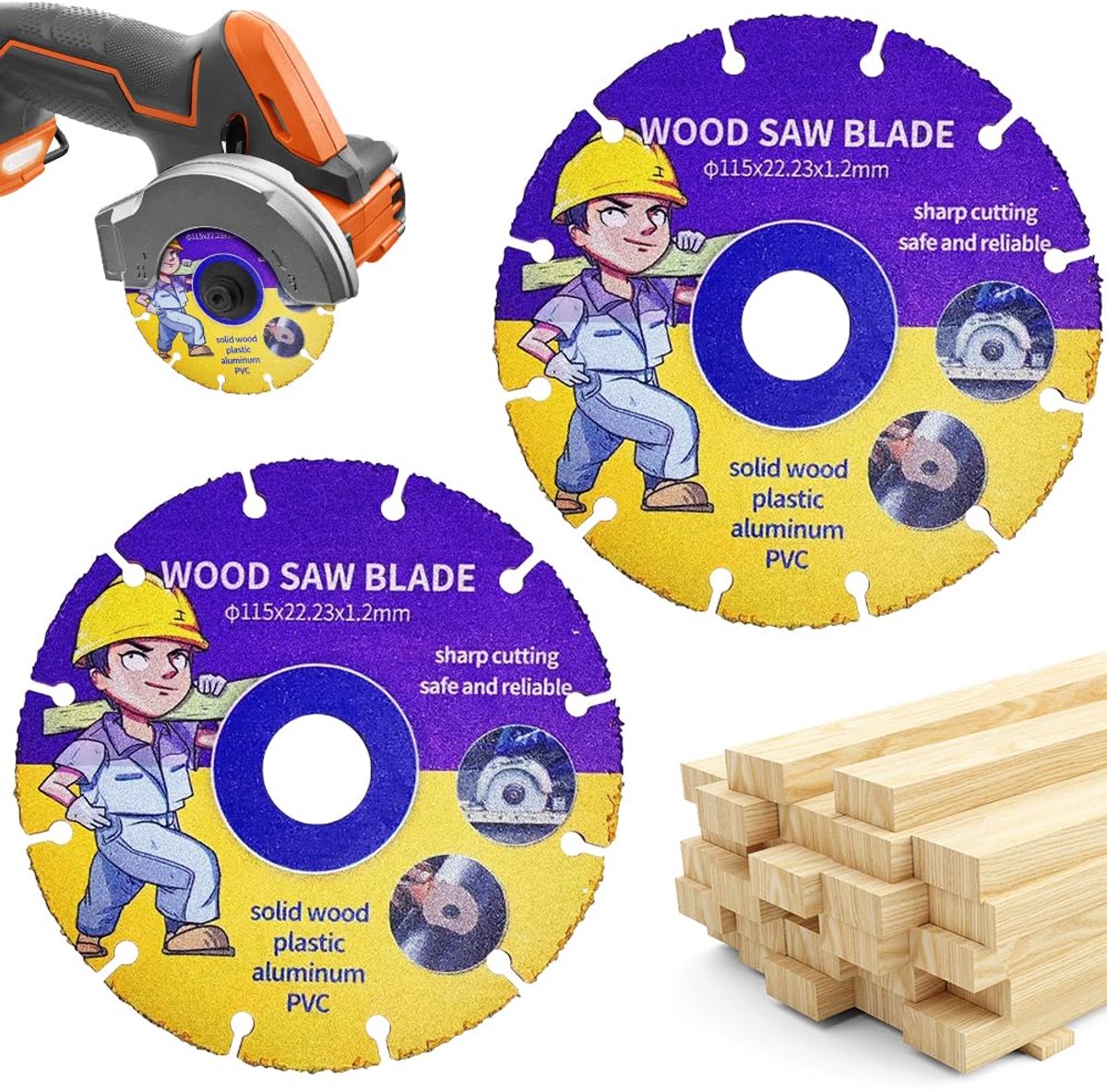 Snijschijven 115 mm voor haakse slijper - Flex schijf voor hout - Hoge snijprestaties - Ideaal voor houtbewerking - ShopVlot
