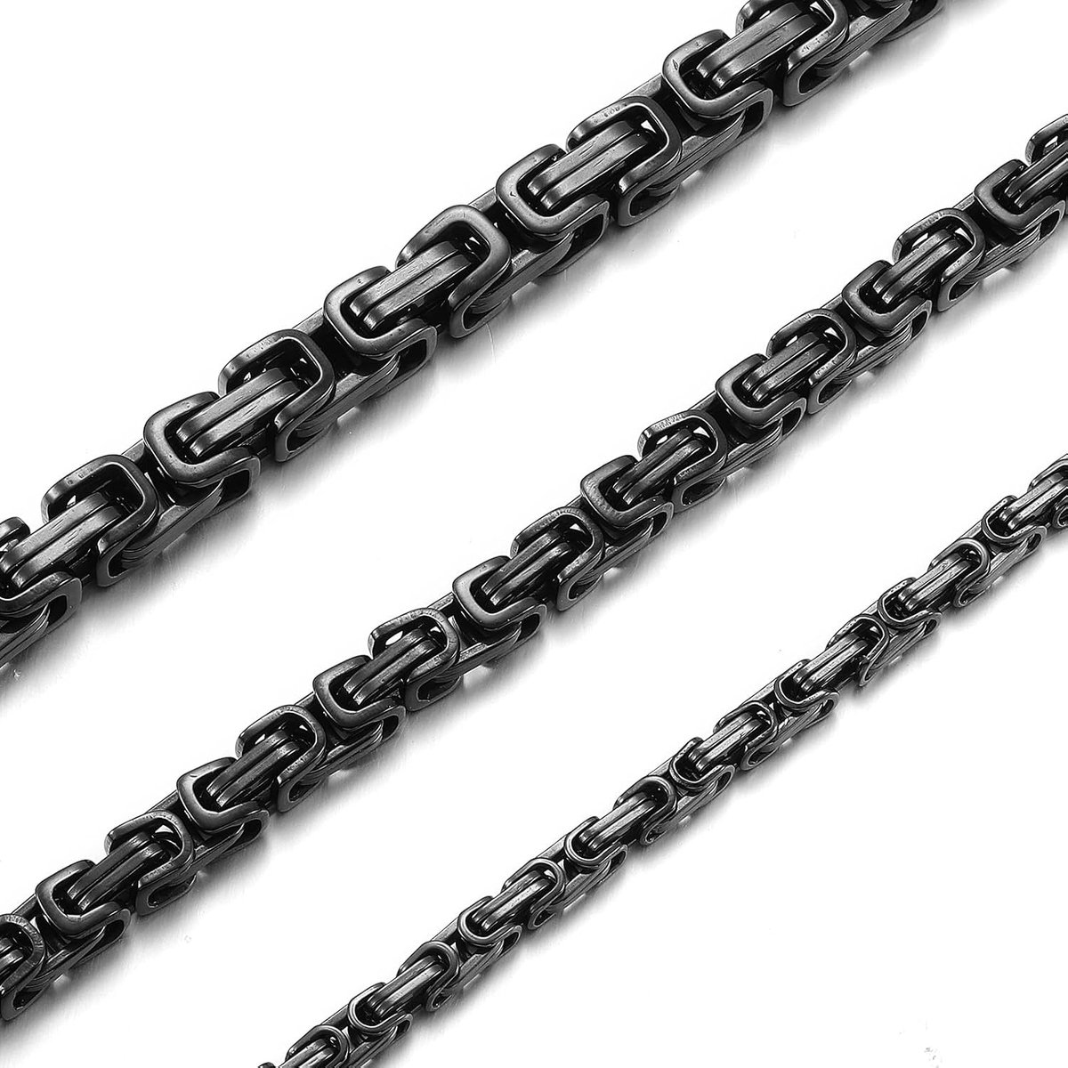 Byzantijnse ketting voor mannen - 50-70 cm - roestvrij staal - elegante uitstraling - ShopVlot