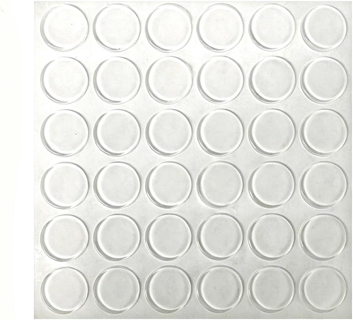 Stoelglijders 36-stuks transparant 20 x 2 mm - Siliconen - Schokabsorberend - Geluiddemping voor meubels - ShopVlot