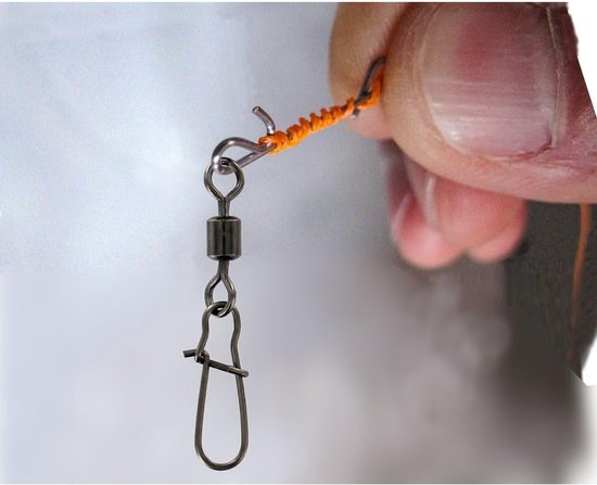 Tangle carabines set - maat 8, 20 kg - knooploze connector - geschikt voor monofilament en gevlochten lijnen - ShopVlot — afbeelding 2