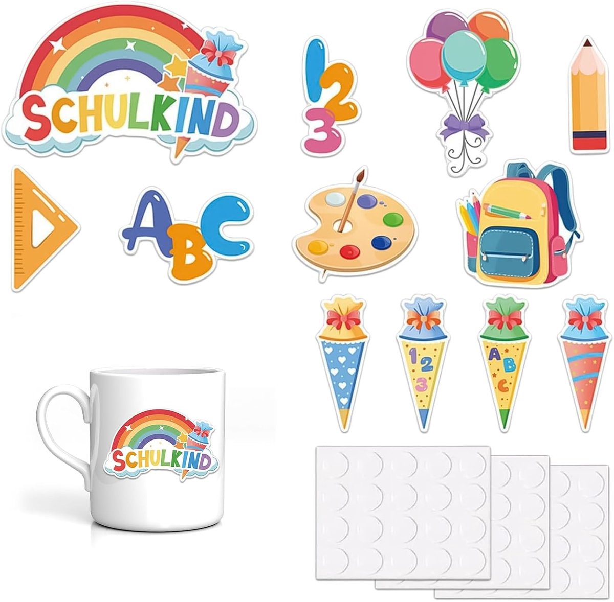Decoratie cake sticks 60 stuks - hoogwaardig papier - veelzijdig gebruik - perfect voor schoolkinderen - ShopVlot