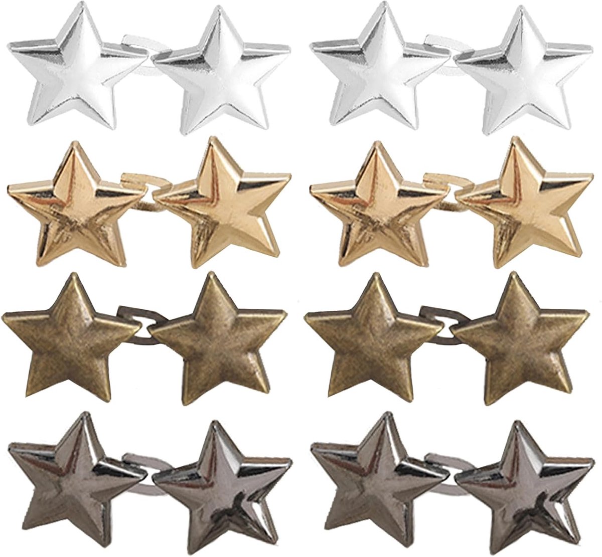 Broekclips set van 8 - verstelbaar - verschillende kleuren - geen naaien nodig - ShopVlot