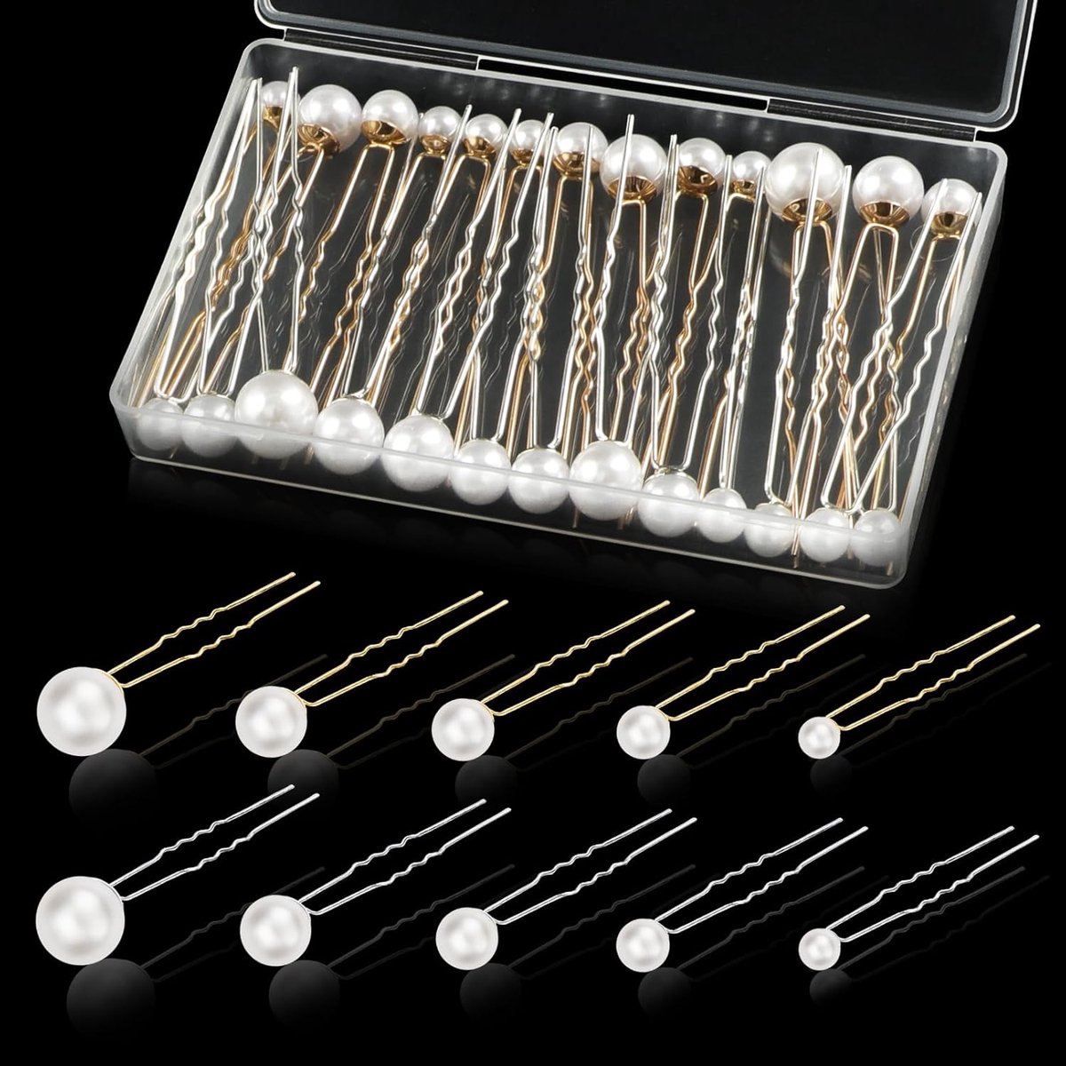 Haarspelden per stuk - Goud en zilver - Parelontwerp - Elegant voor bruiden - ShopVlot