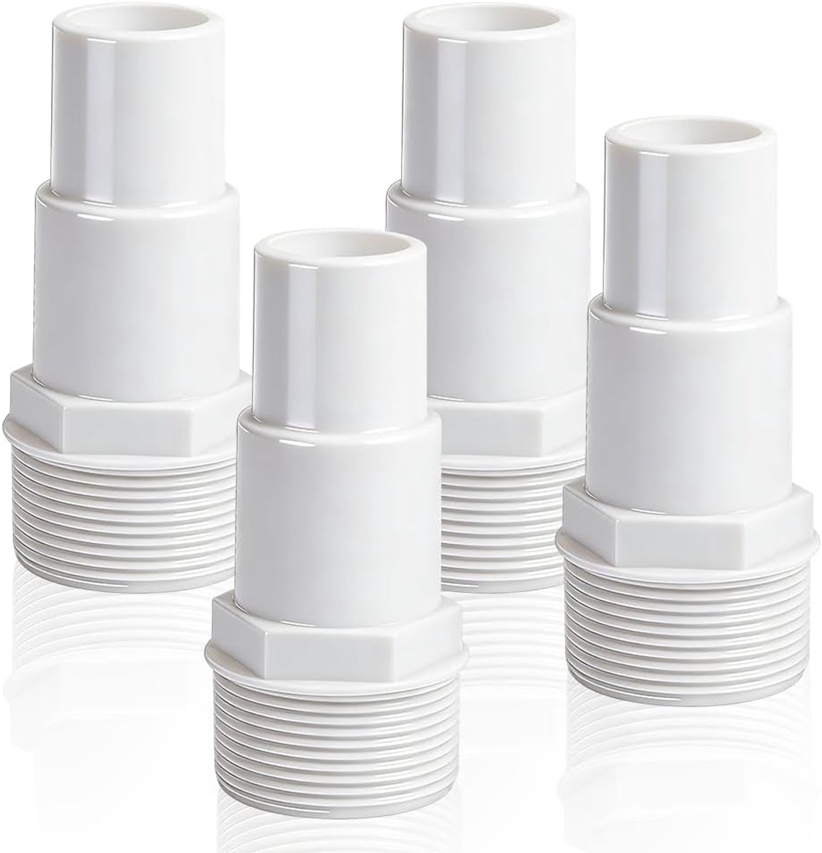 Zwembadslangadapter 4 Stuks - Binnendraad om te Schroeven - Voor 32 en 38 mm Slangen - Betrouwbare Aansluiting - ShopVlot