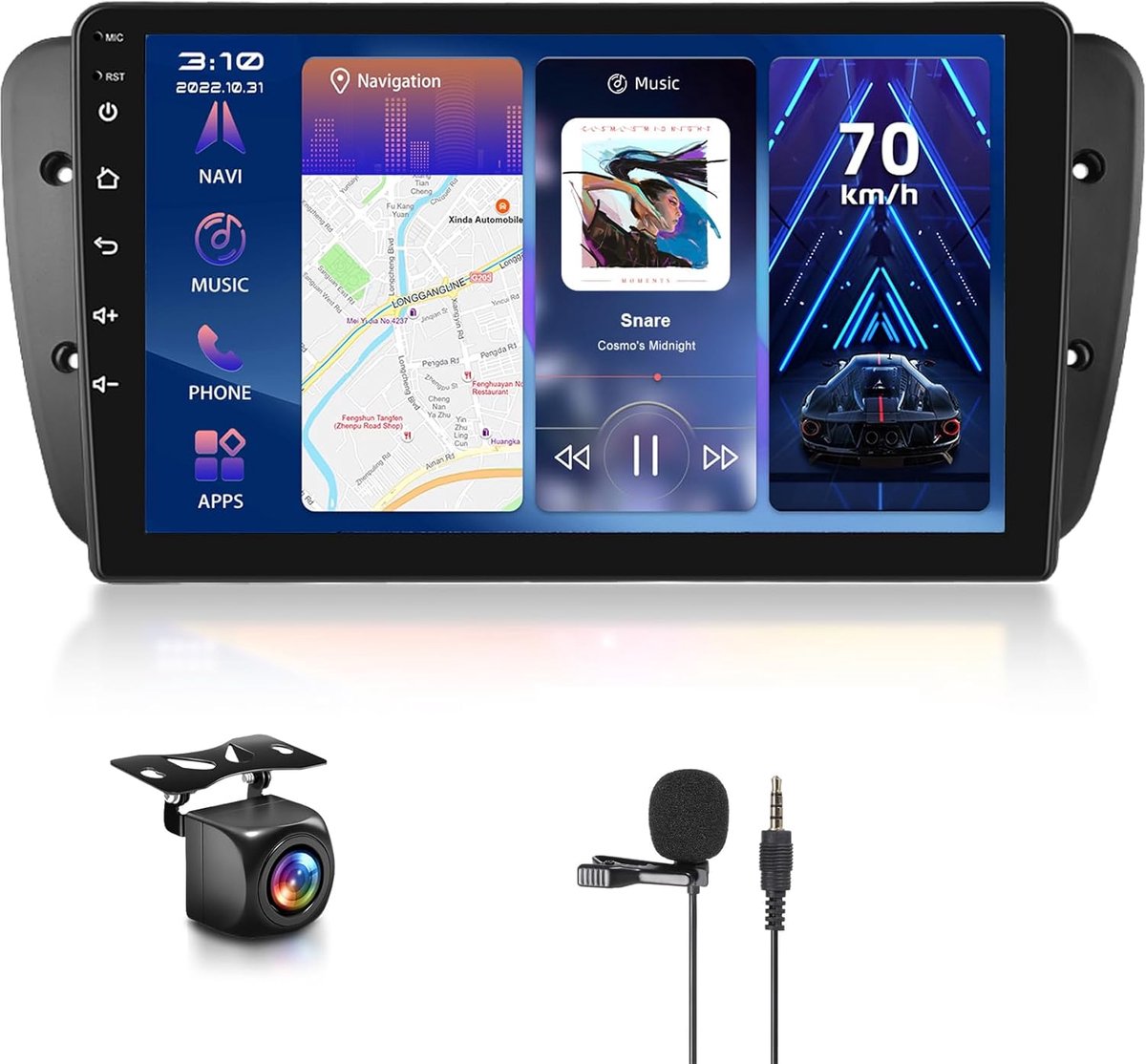 Autorradio 9 Inch - Touchscreen - Bluetooth - Android Auto/Navi/Wifi - ShopVlot