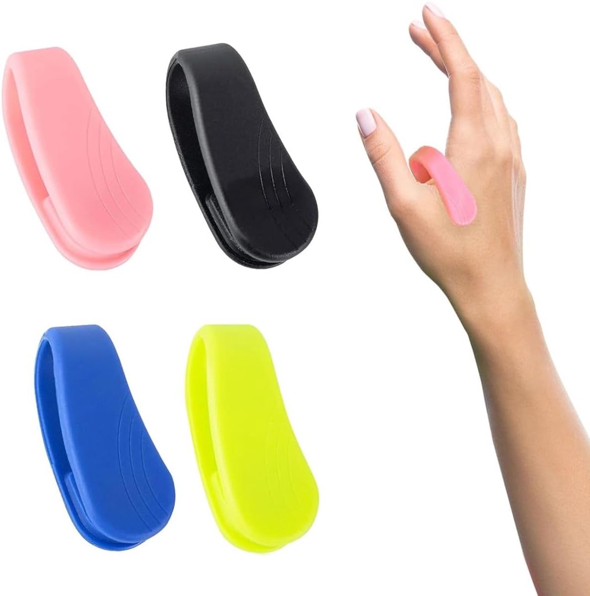 Acupressuurclips 4 stuks - zachte siliconen - draagbaar massageapparaat - verlichting bij stress en hoofdpijn - ShopVlot