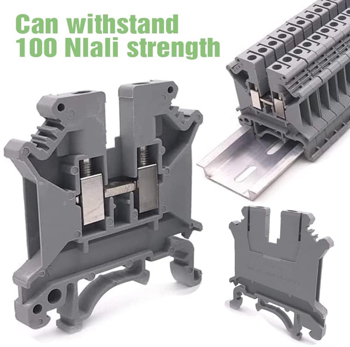 Railterminals 2.5mm - DIN Rail Klemstrip - Veilig en praktisch - Geschikt voor automatiseringsprojecten - ShopVlot