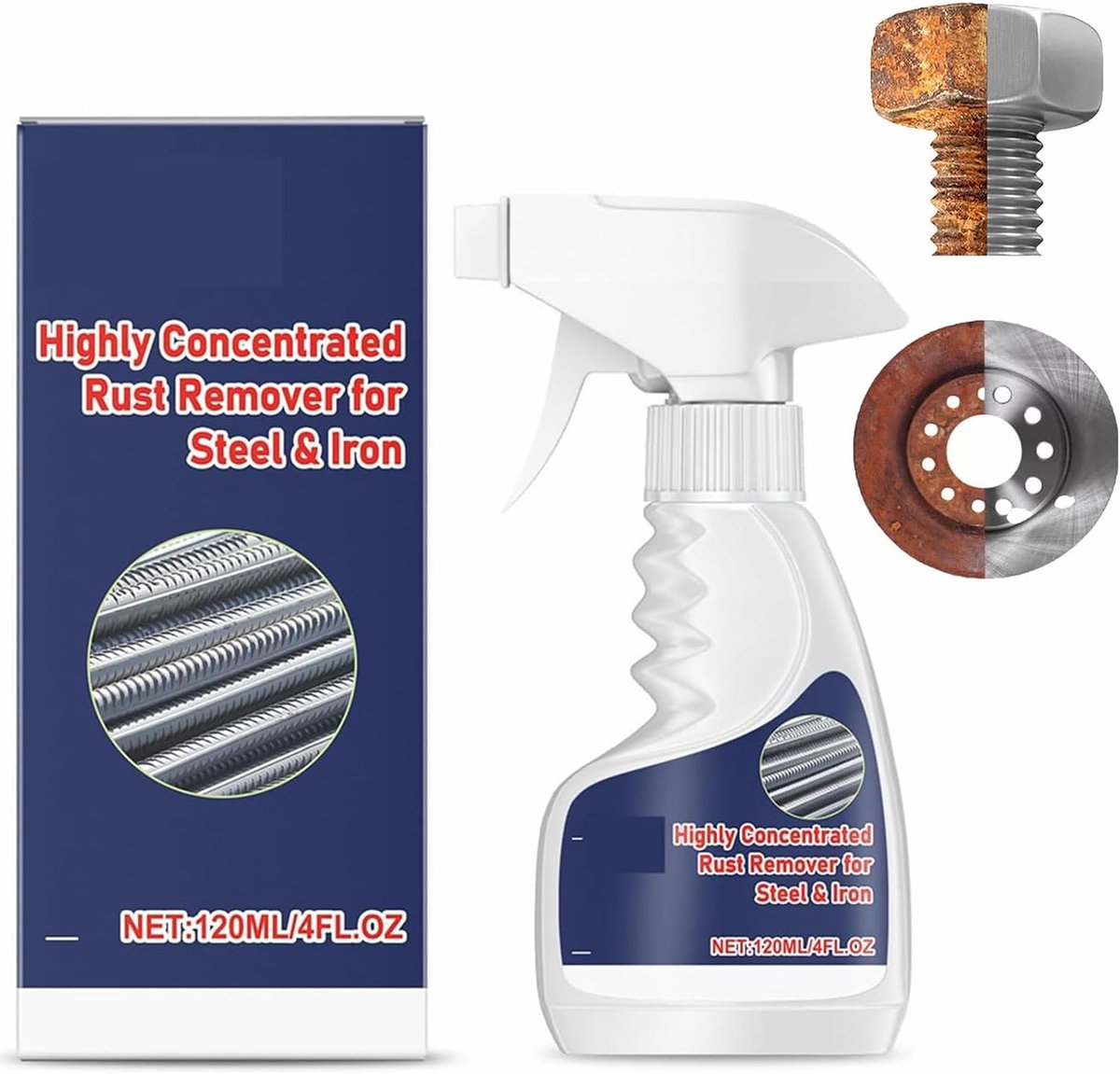 Roestverwijder Spray 120ml - Multifunctioneel - Voor auto en machines - Effectieve roestbestrijding - ShopVlot