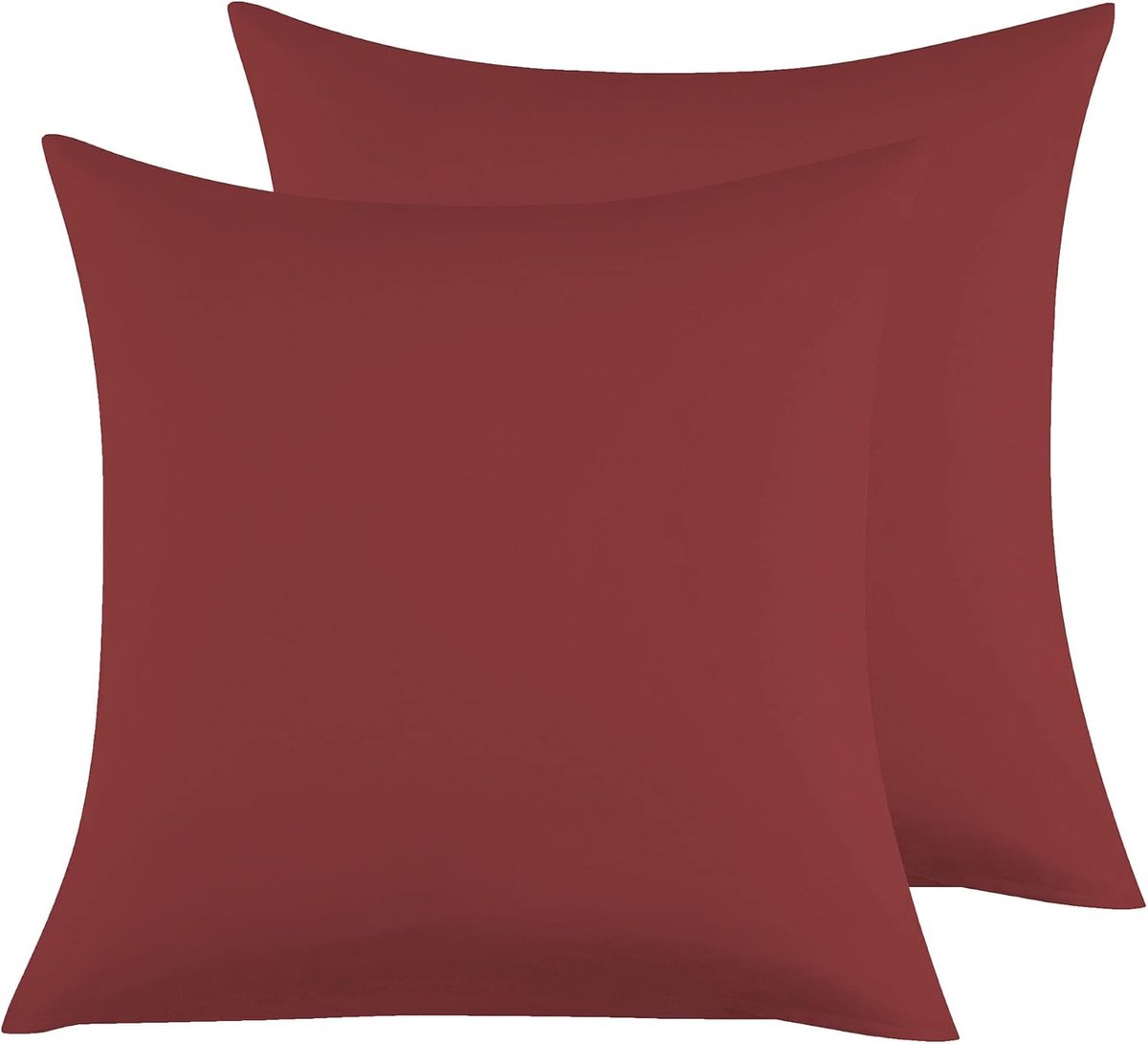 Kussenhoezen 65 x 65 cm - Microfiber - Burgondisch - Zachte stof met envelopsluiting - ShopVlot