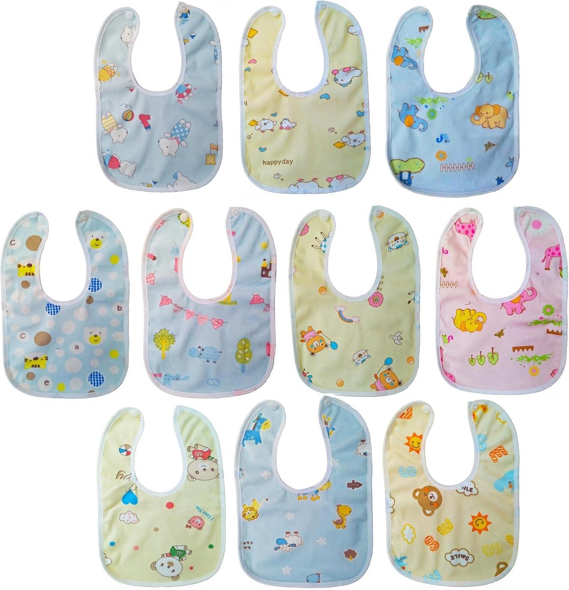 Baby slabbetje waterproof - unisex newborn meisjes - 50 bladeren - gemakkelijk schoon te maken - ShopVlot