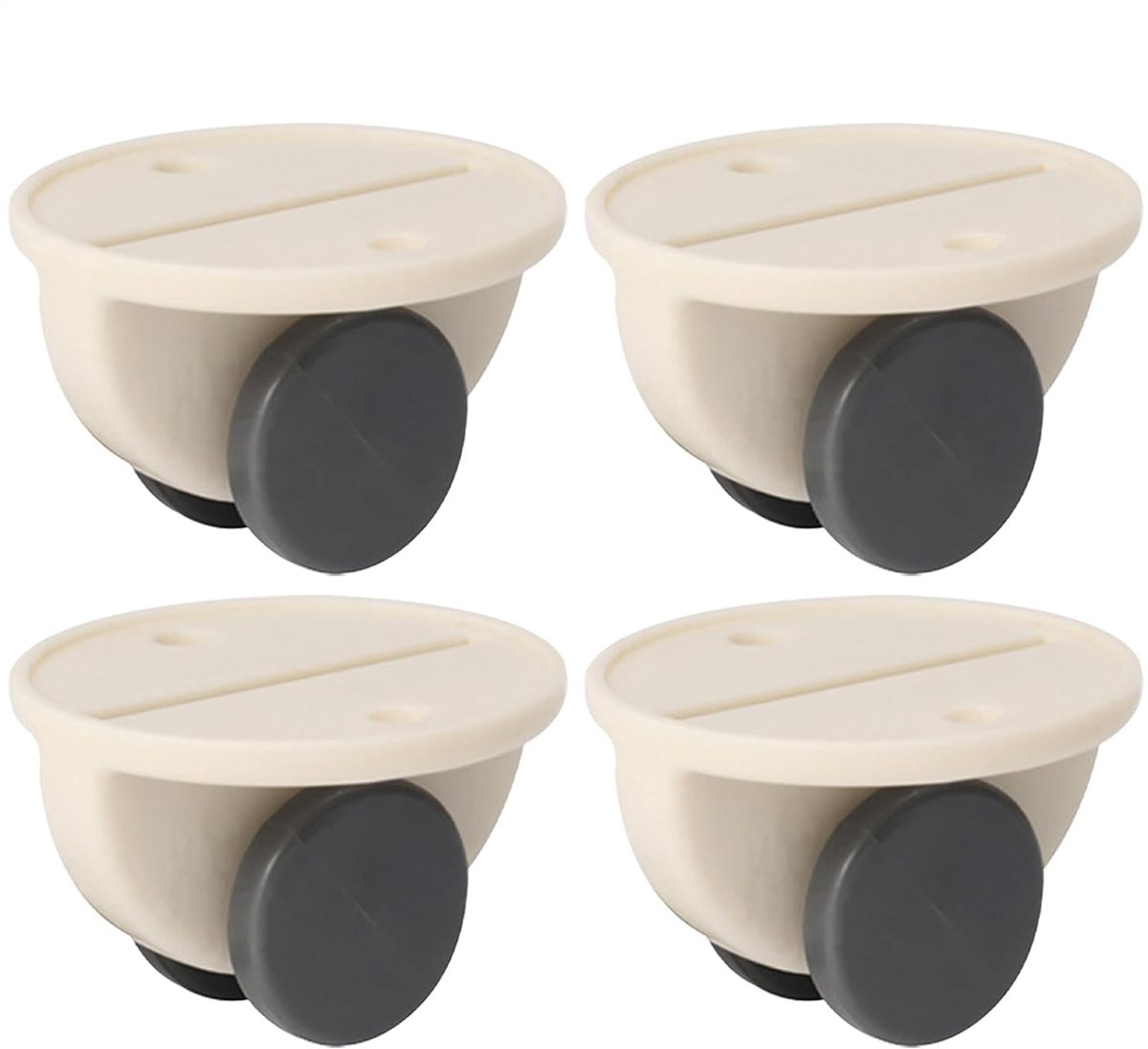Rollen - wielen - mini rollen - kleine kluis | zelfklevende voeten voor kleine apparaten, wit - verpakking van 4 stuks