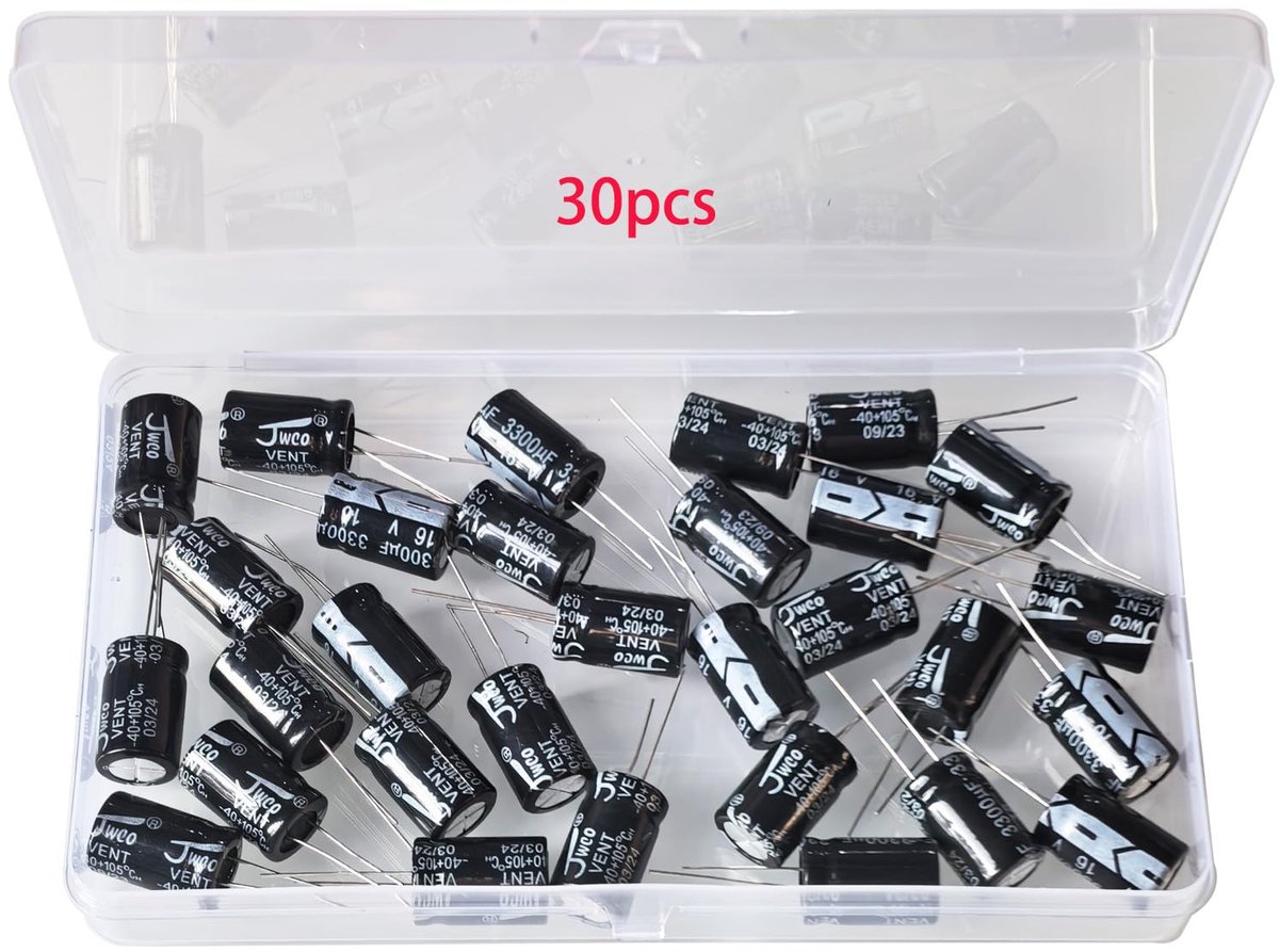 30 stuks 16 V 3300 uf elektrolyt polaire condensator elektronisch onderdeel, elektrolytische condensatoren 13 x 21 mm - ShopVlot