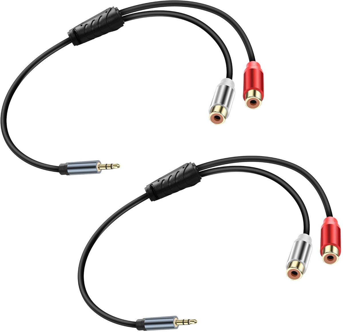 Stereo Audio Cable 3.5mm to RCA Y Splitter Audio Cable 3.5mm Plug to Dual RCA Jack 1/8 Plug for Headphone to 2 RCA - ShopVlot