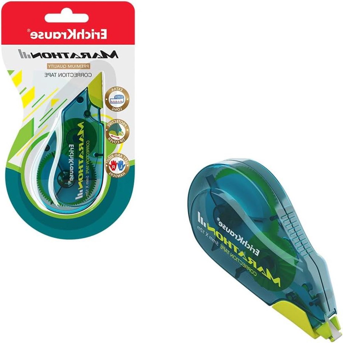 Correctieroller - Correctietape Correctiemuis - Fouten Corrigeren - Direct Droog - 5 mm x 12 m - Wit