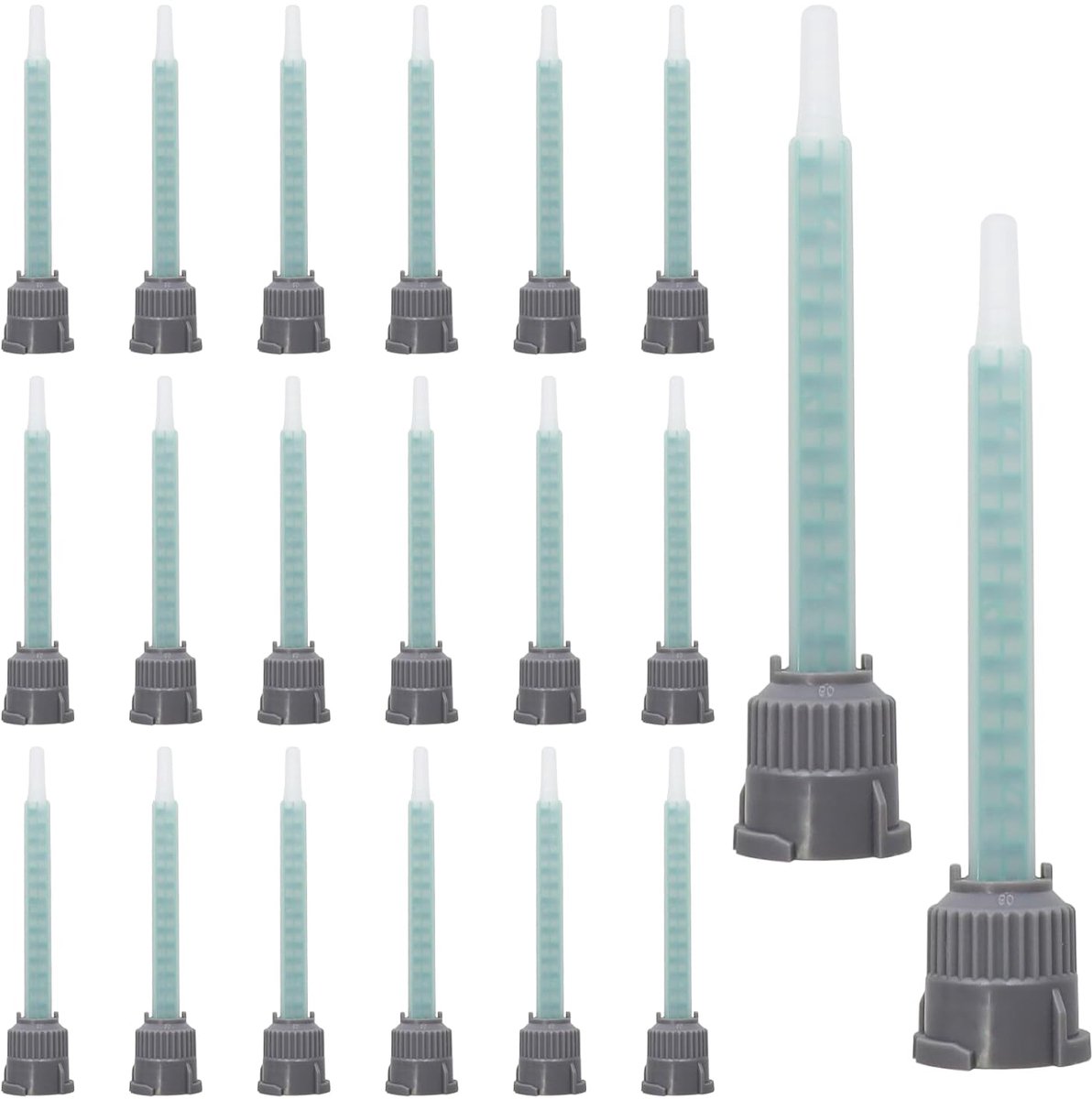 CONNECTION 20pcs static mixing nozzles, 1:1 mixing nozzles for 2k glue, two-component adhesive, epoxy resin, glue, 2k - ShopVlot