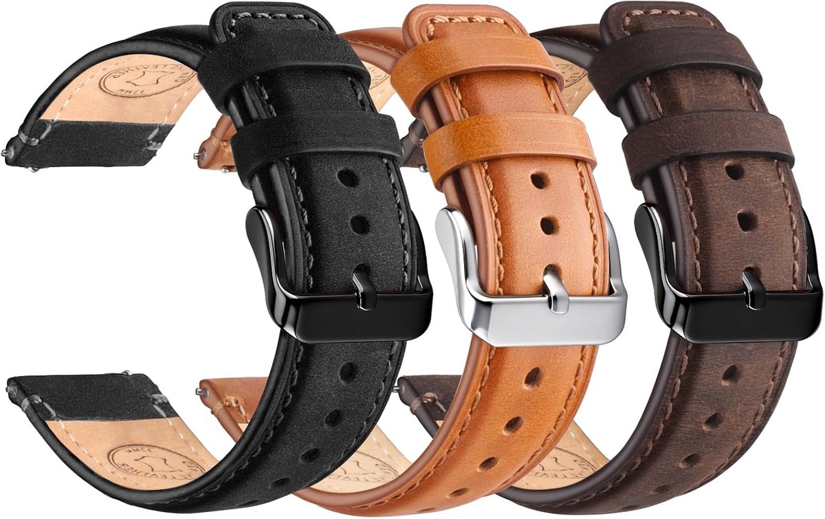 Wristitani Leather Watch Straps 20mm 22mm Bracelet Watch Band for Men and Women - ShopVlot