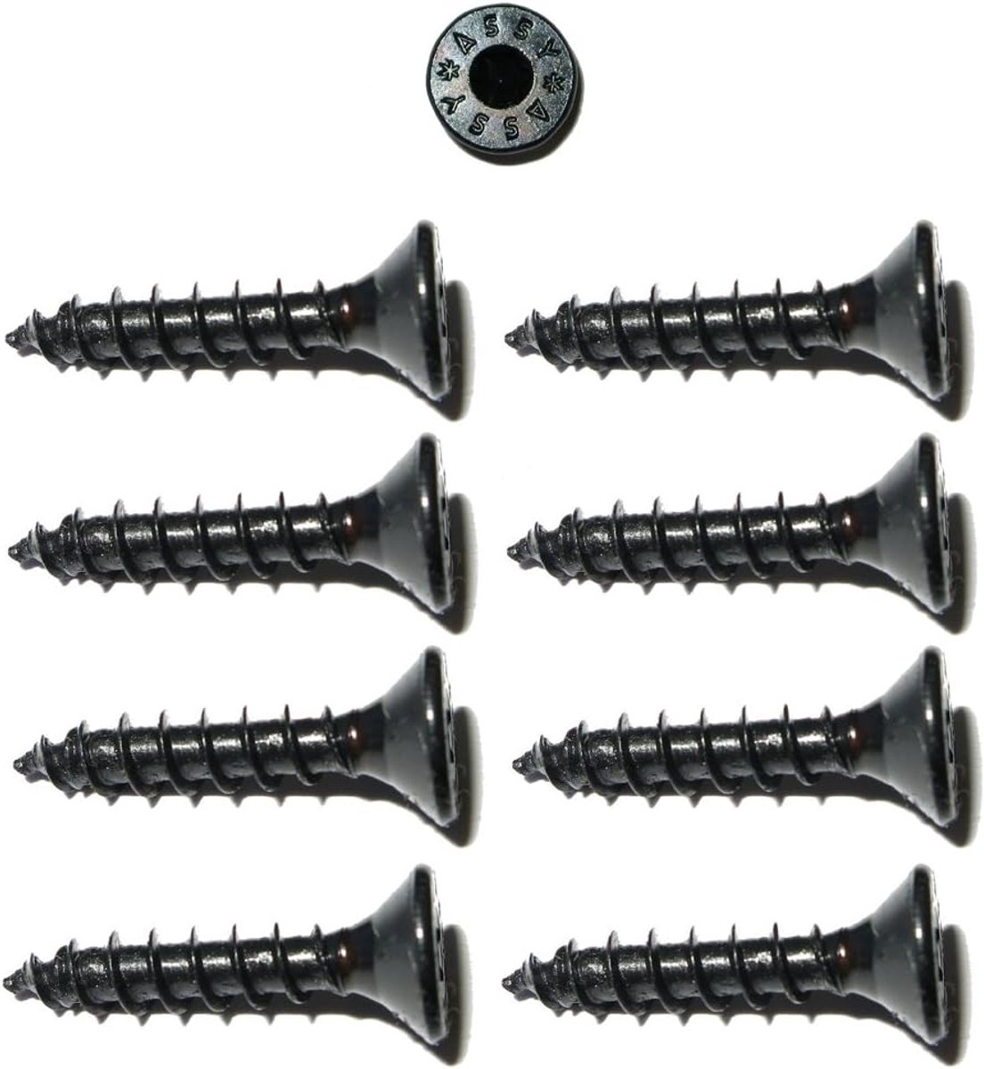 8 ASSY countersunk head special wood screws 4x20mm in black thread asymmetric speaker screws - ShopVlot