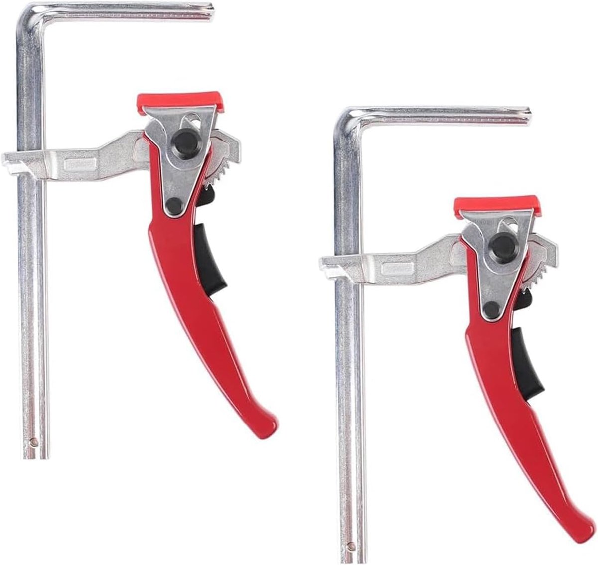 2 pcs lever clamps, one-handed clamps with a capacity of 160mm and 60mm neck depth, ratchet clamp F for grinding and - ShopVlot