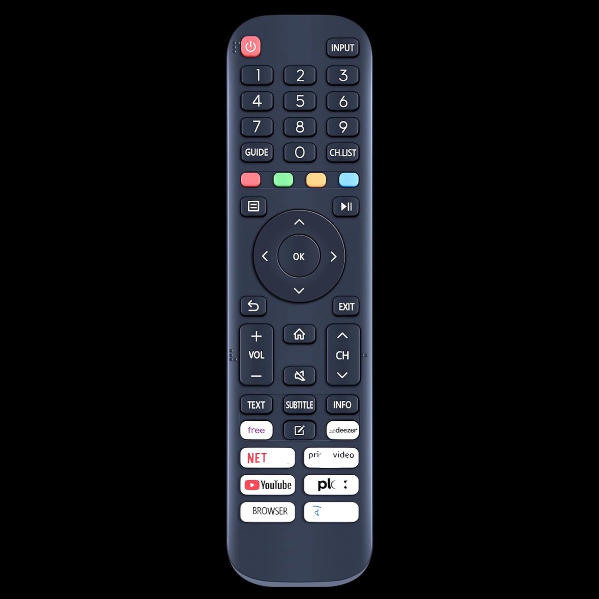 Vervangende afstandsbediening geschikt voor TELEFUNKEN TV XH24VP550M Smart-TV 24 inch (60 cm), D43U790B2CW TV 43 inch - ShopVlot