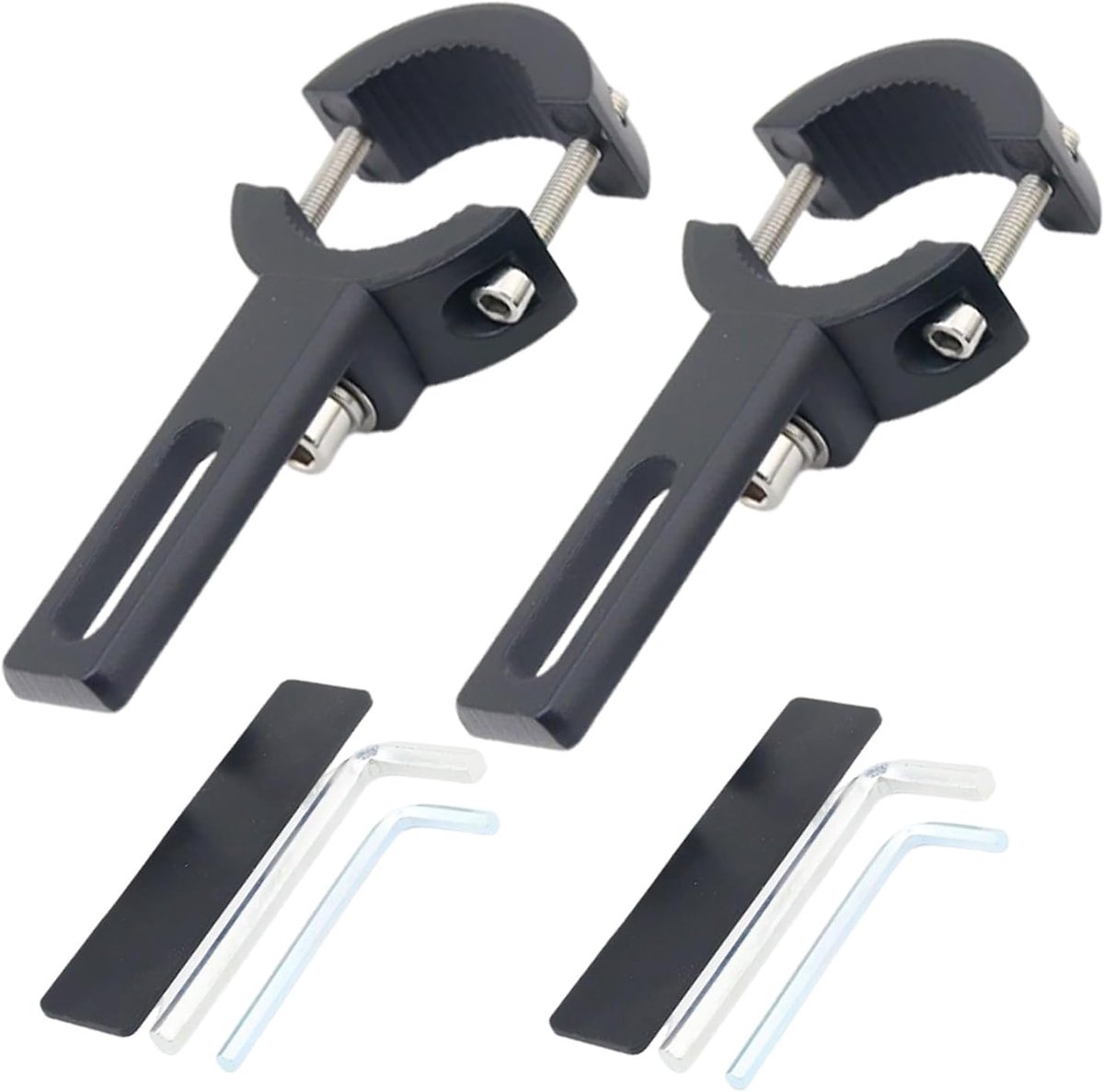 Pack of 2 Light Strip Mounting Stands, 20 mm - 38 mm, Headlight Holder Universal LED Tube Clips Work for Motorcycle - ShopVlot