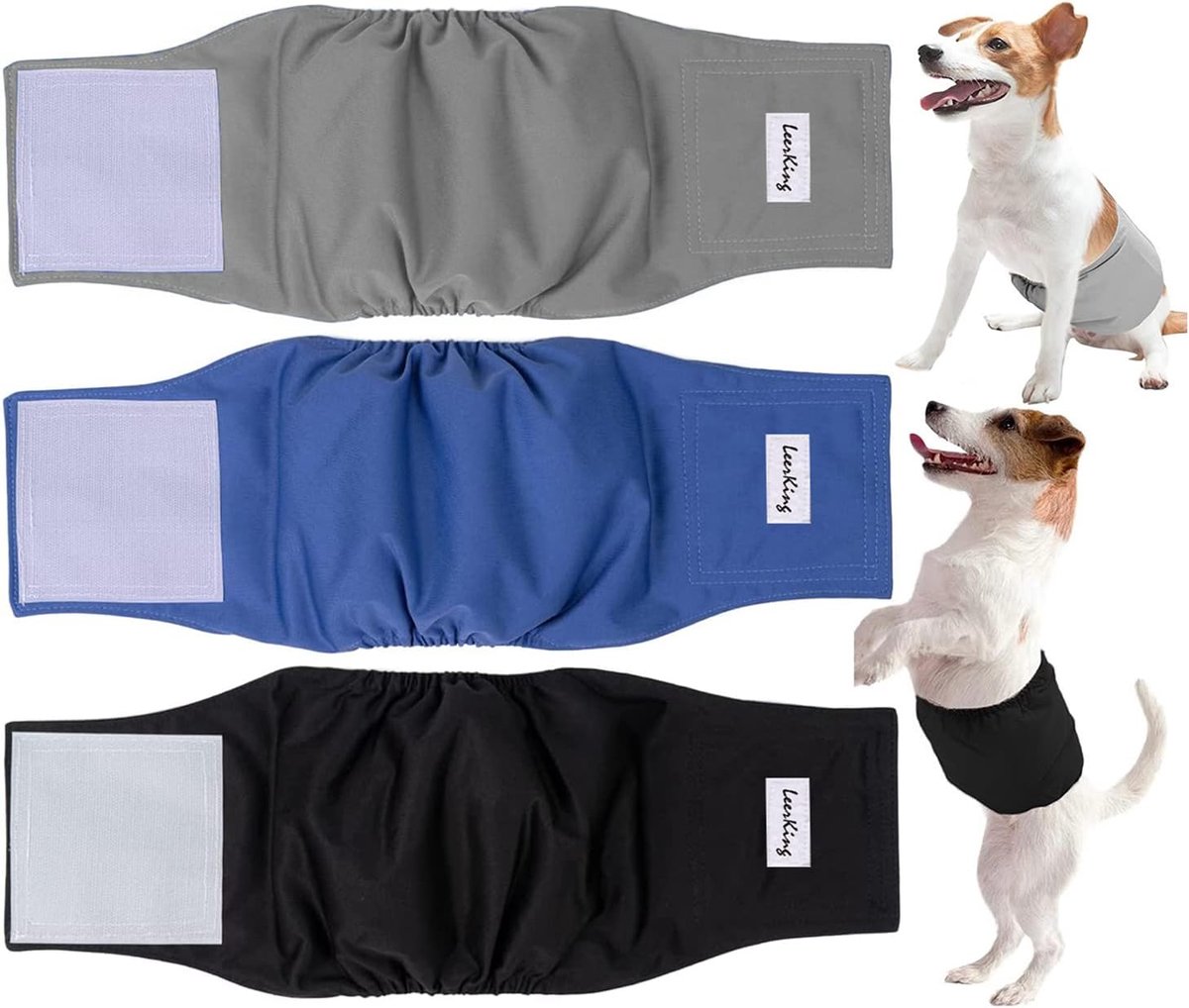 LeerKing Dog Diapers for Male Washable Male Diaper Incontinence Male Diaper for Male Cat Puppy M - ShopVlot