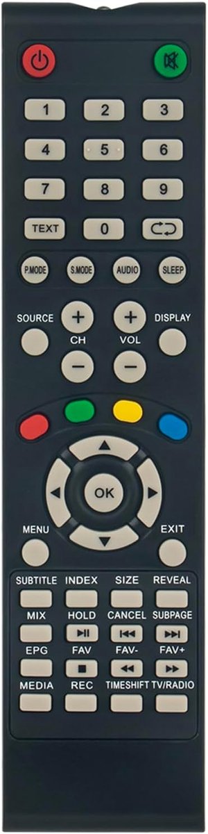 AULCMEET Vervangen Afstandsbediening geschikt voor PROLINE Polaroid Oceanic Dual DL-32HD001 DL-32HD003 DL-40FHD-001 - ShopVlot