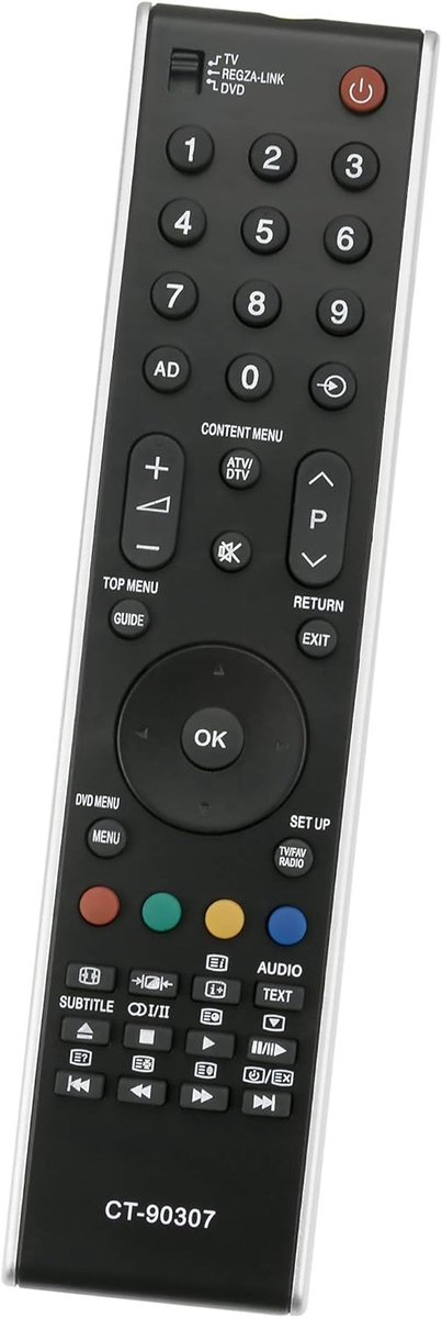 ALLIMITY CT-90307 Remote Control Replace fit fit for Toshiba REGZA TV 32AV505D 37AV504D 32XV505D 32AV505 32AV505DG - ShopVlot