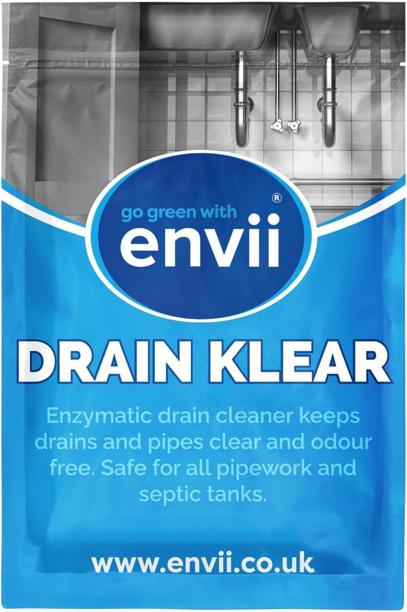 envii Drain Klear - Natural Enzymatic Drain Cleaner, Strong Sink Unblocker for Pipes, Eliminates Odor and Removes - ShopVlot